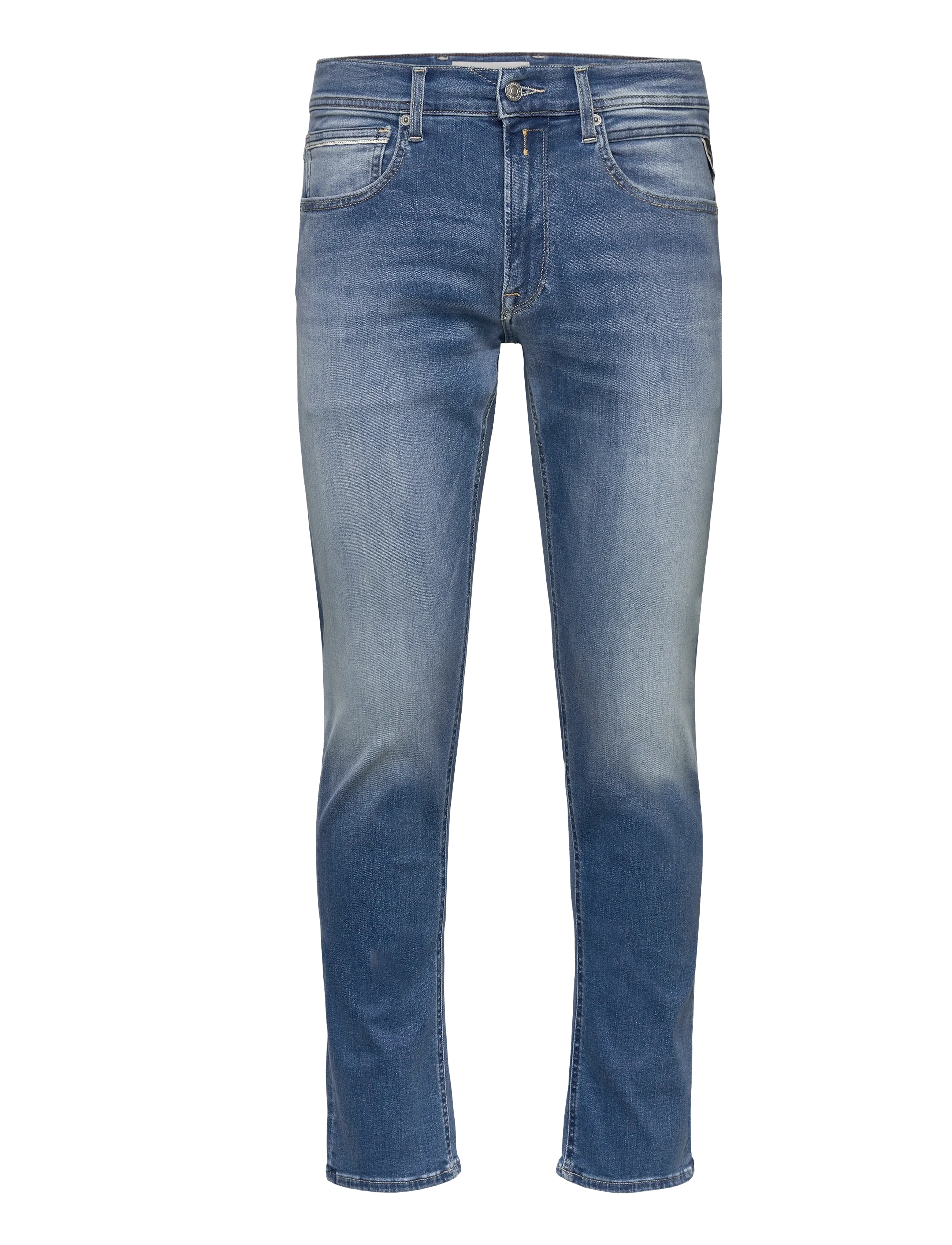 Replay GROVER Trousers STRAIGHT HYPERFLEX ORIGINAL - Tøj - BLUE / blue