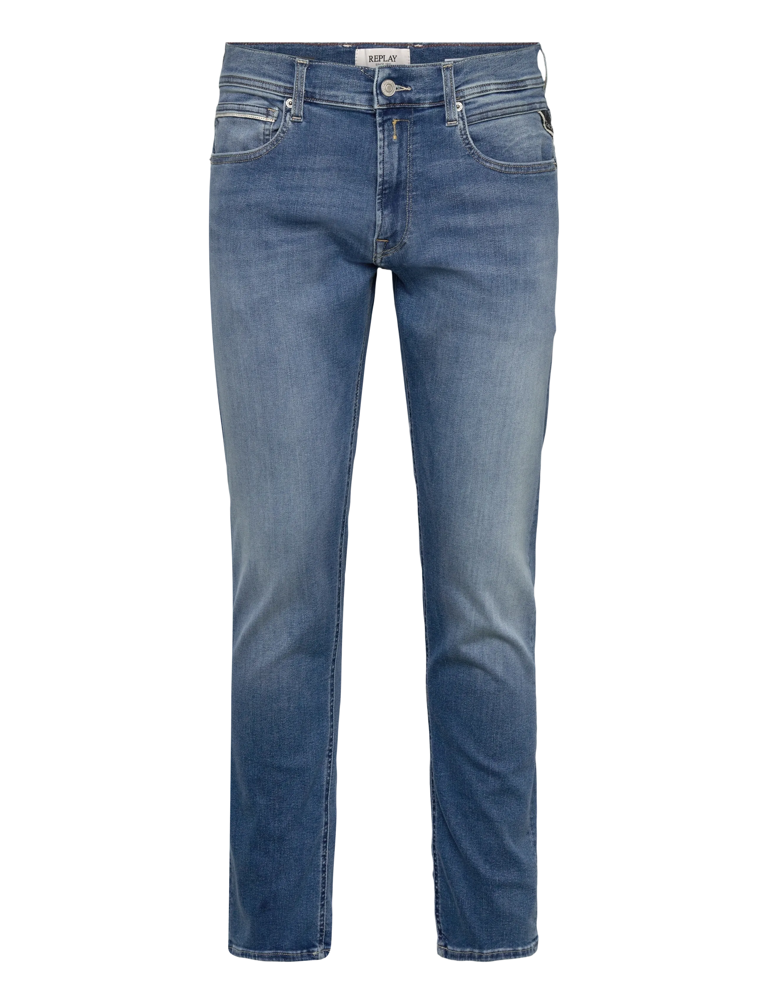 Replay GROVER Trousers STRAIGHT HYPERFLEX ORIGINAL - Pakkumised - MEDIUM BLUE / blue