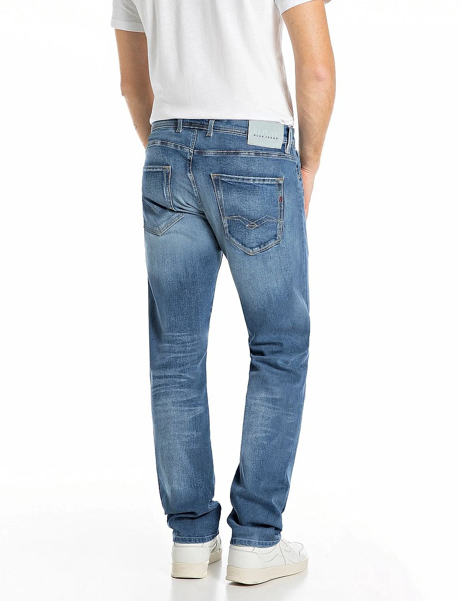 Replay - GROVER Trousers STRAIGHT HYPERFLEX ORIGINAL - normale jeans - medium blue - 3
