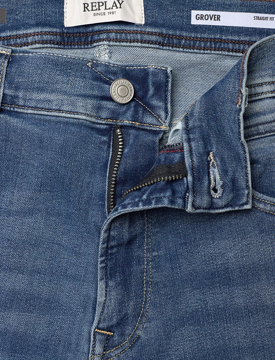 Replay - GROVER Trousers STRAIGHT HYPERFLEX ORIGINAL - normale jeans - medium blue - 5