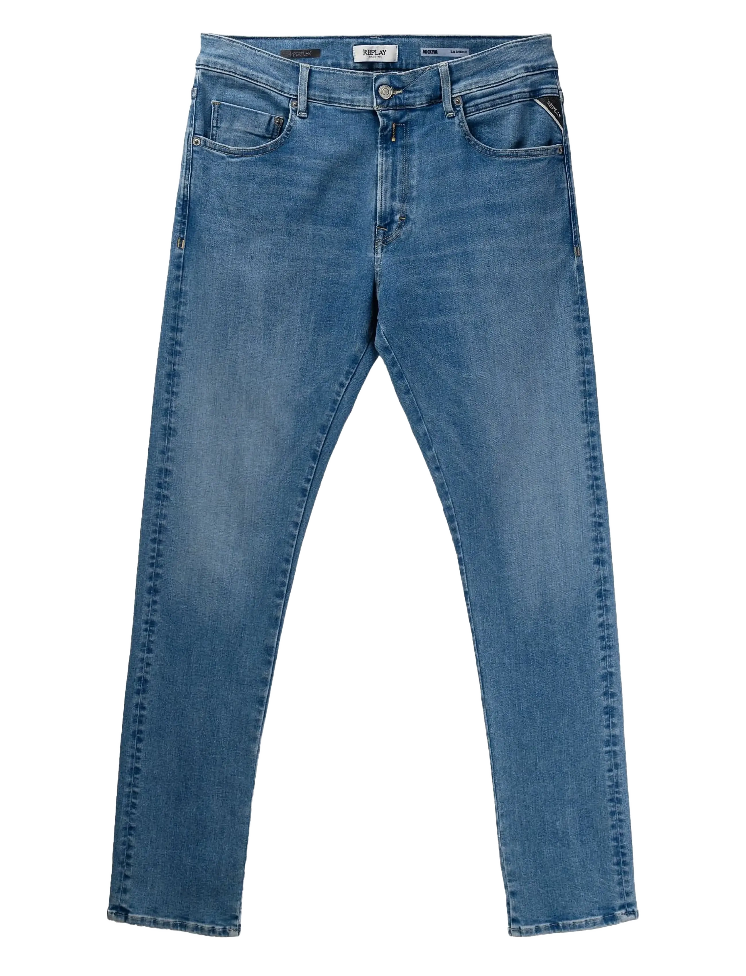 Replay GROVER Trousers STRAIGHT HYPERFLEX ORIGINAL - Clothing - BLUE / blue