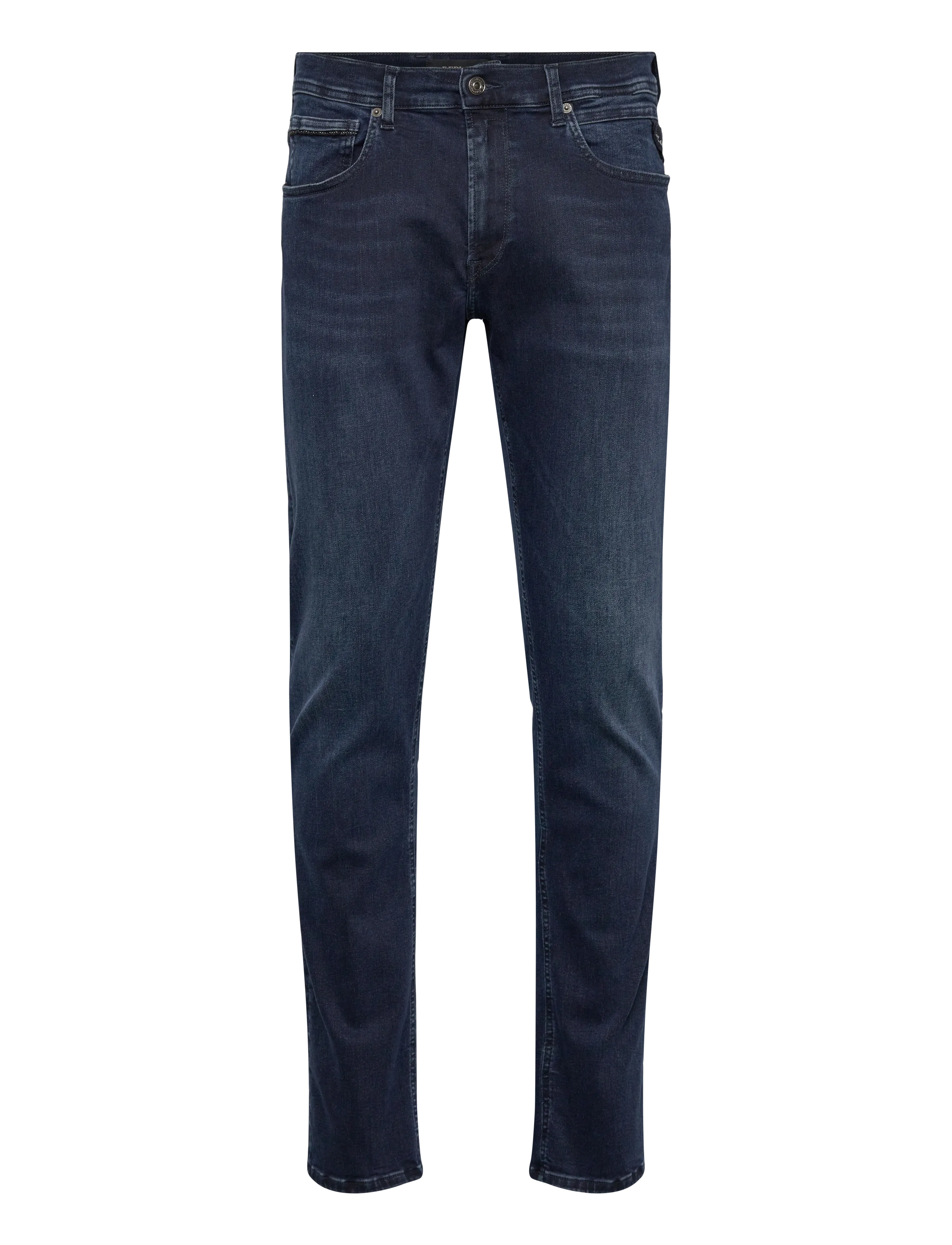 Replay GROVER Trousers STRAIGHT HYPERFLEX ORIGINAL - Replay - DARK BLUE / navy