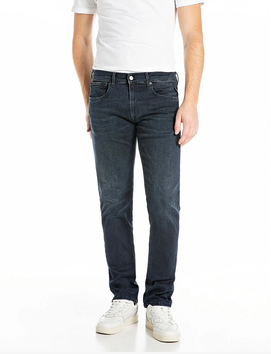 Replay - GROVER Trousers STRAIGHT HYPERFLEX ORIGINAL - regular jeans - dark blue - 0