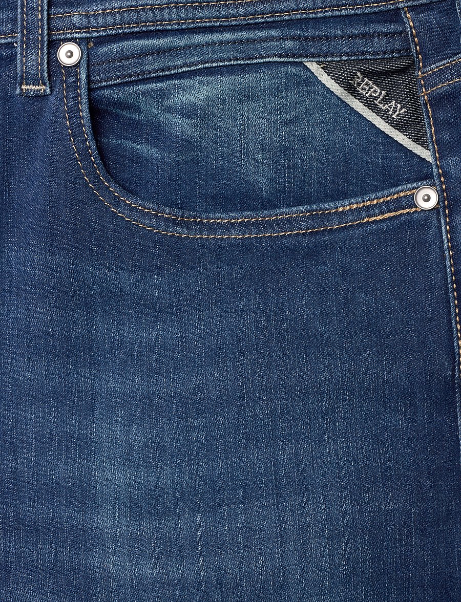 Replay - GROVER Trousers STRAIGHT HYPERFLEX ECO PLUS - blue - 4