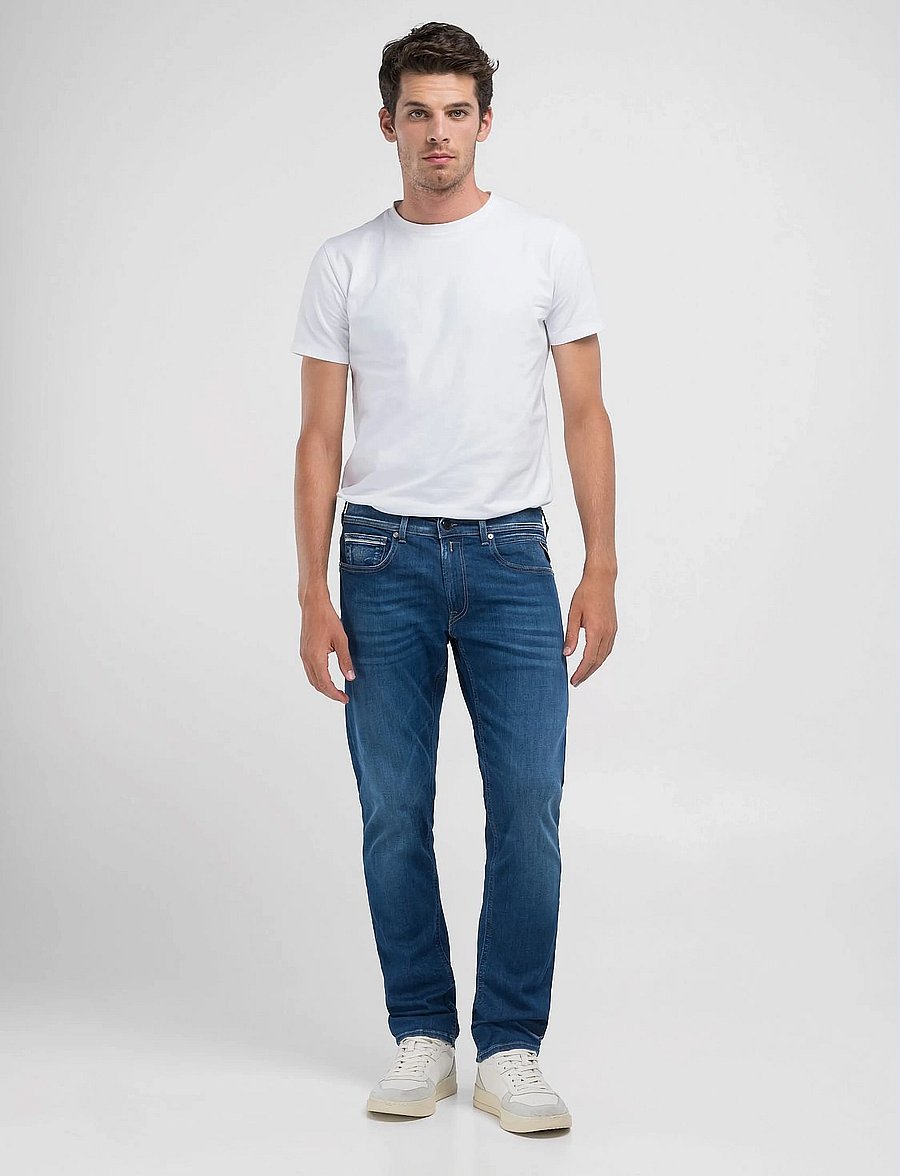 Replay - GROVER Trousers STRAIGHT HYPERFLEX ECO PLUS,Sustainable - beinar gallabuxur - blue - 4