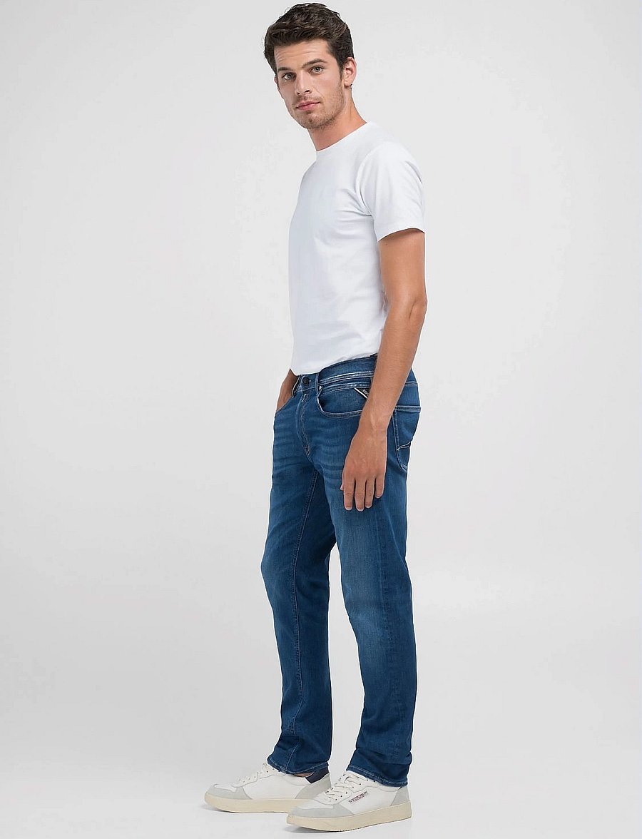 Replay - GROVER Trousers STRAIGHT HYPERFLEX ECO PLUS,Sustainable - beinar gallabuxur - blue - 5