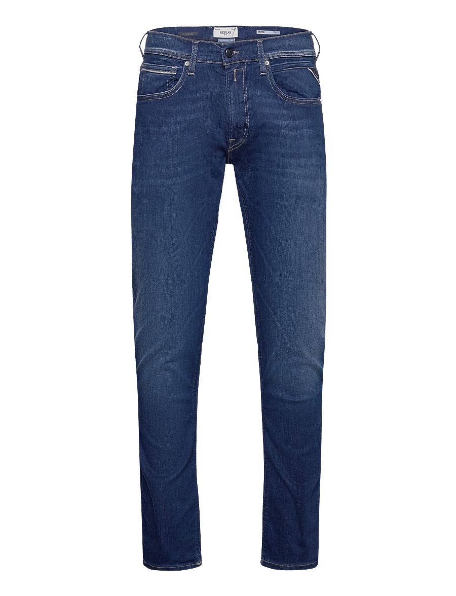 Replay - GROVER Trousers STRAIGHT HYPERFLEX ECO PLUS,Sustainable - normale jeans - medium blue - 1