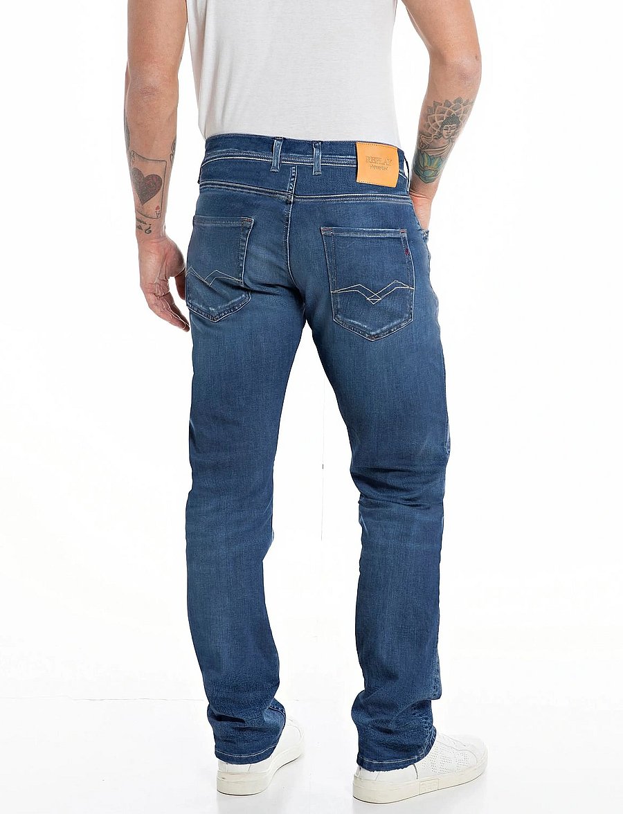 Replay - GROVER Trousers STRAIGHT HYPERFLEX ECO PLUS,Sustainable - normale jeans - medium blue - 3