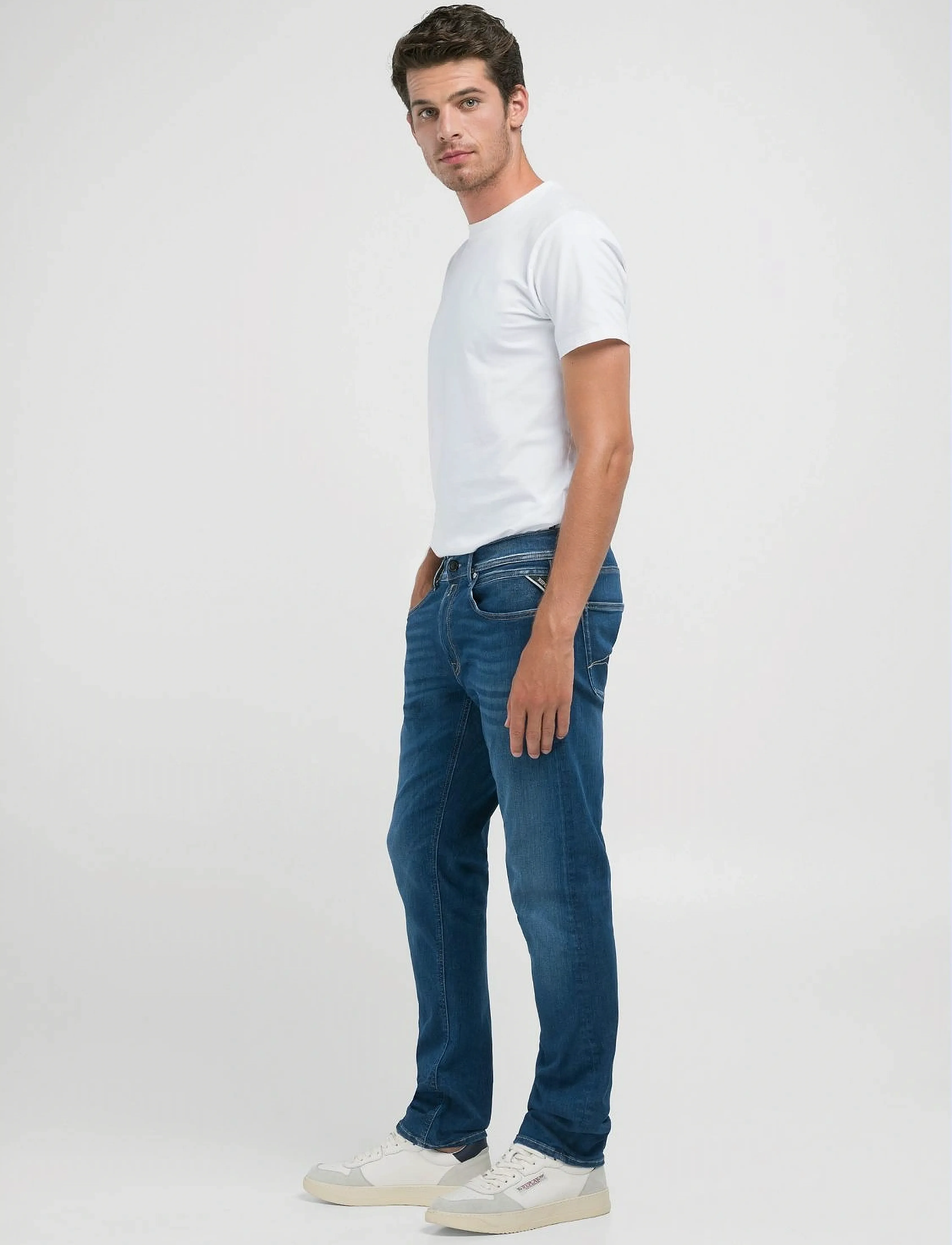 Replay - GROVER Trousers STRAIGHT HYPERFLEX ECO PLUS,Sustainable - bukser & jeans - medium blue - 5