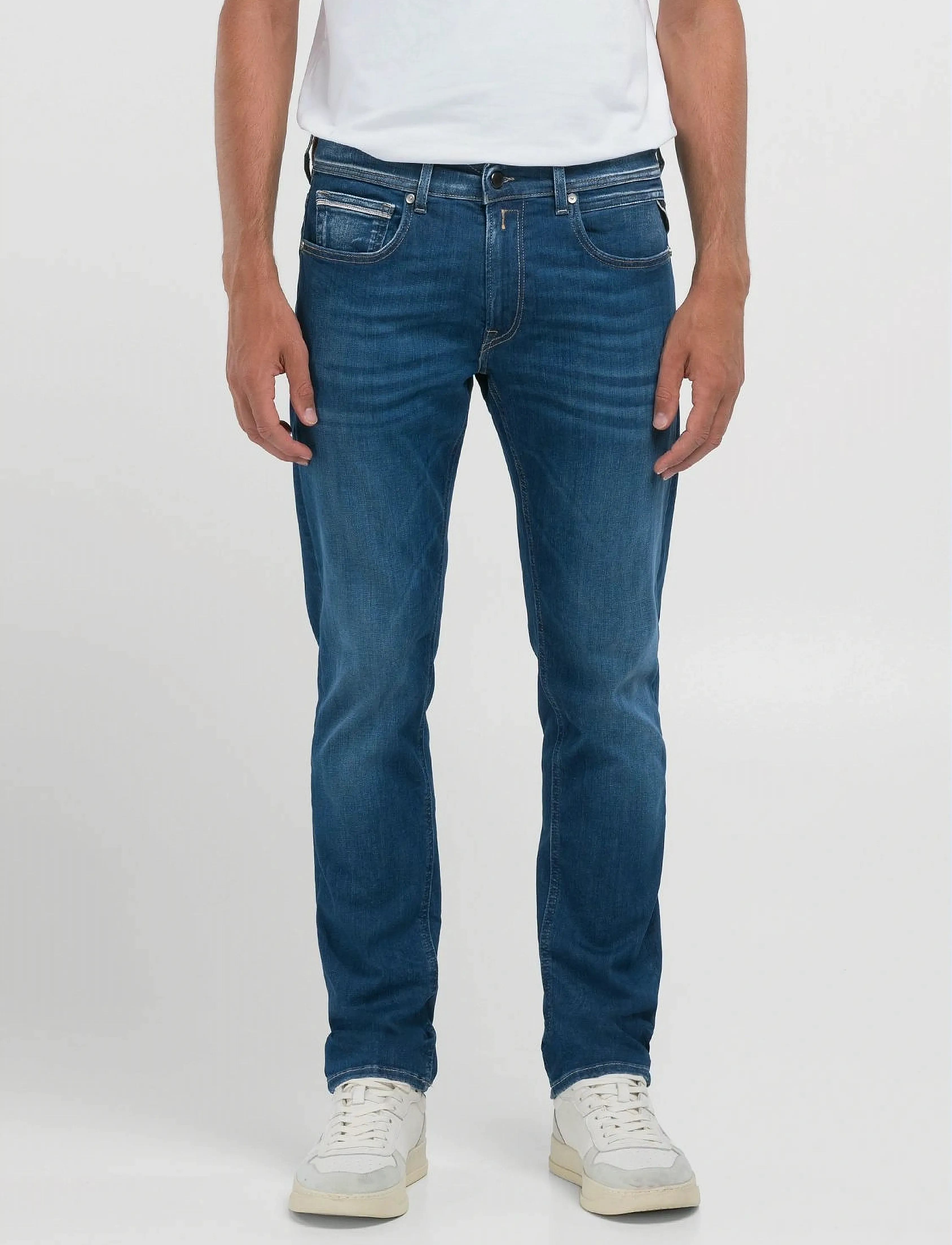 REPLAY Grover Trousers Straight Hyperflex Eco Plus,Sustainable straight leg jeans herr – bild 6
