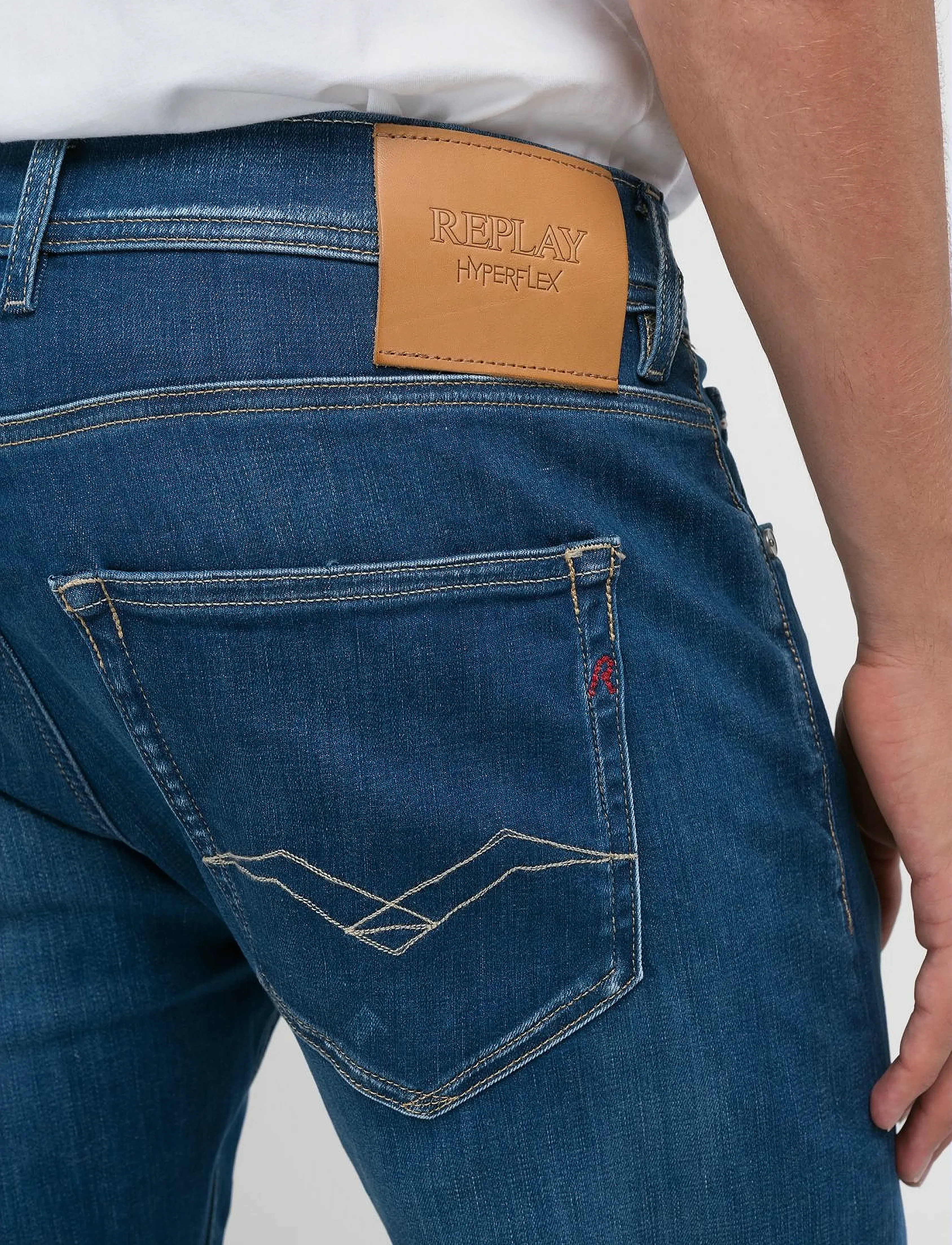 REPLAY Grover Trousers Straight Hyperflex Eco Plus,Sustainable straight leg jeans herr – bild 9