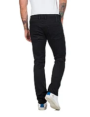 Replay - GROVER Trousers STRAIGHT Hyperflex Colour XLite - tavalised teksad - black - 7