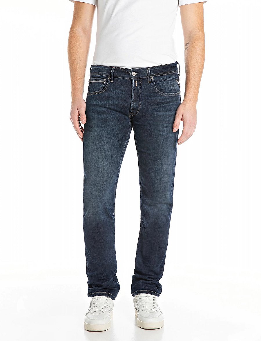 Replay - GROVER Trousers STRAIGHT 99 Denim - regular jeans - blue - 0
