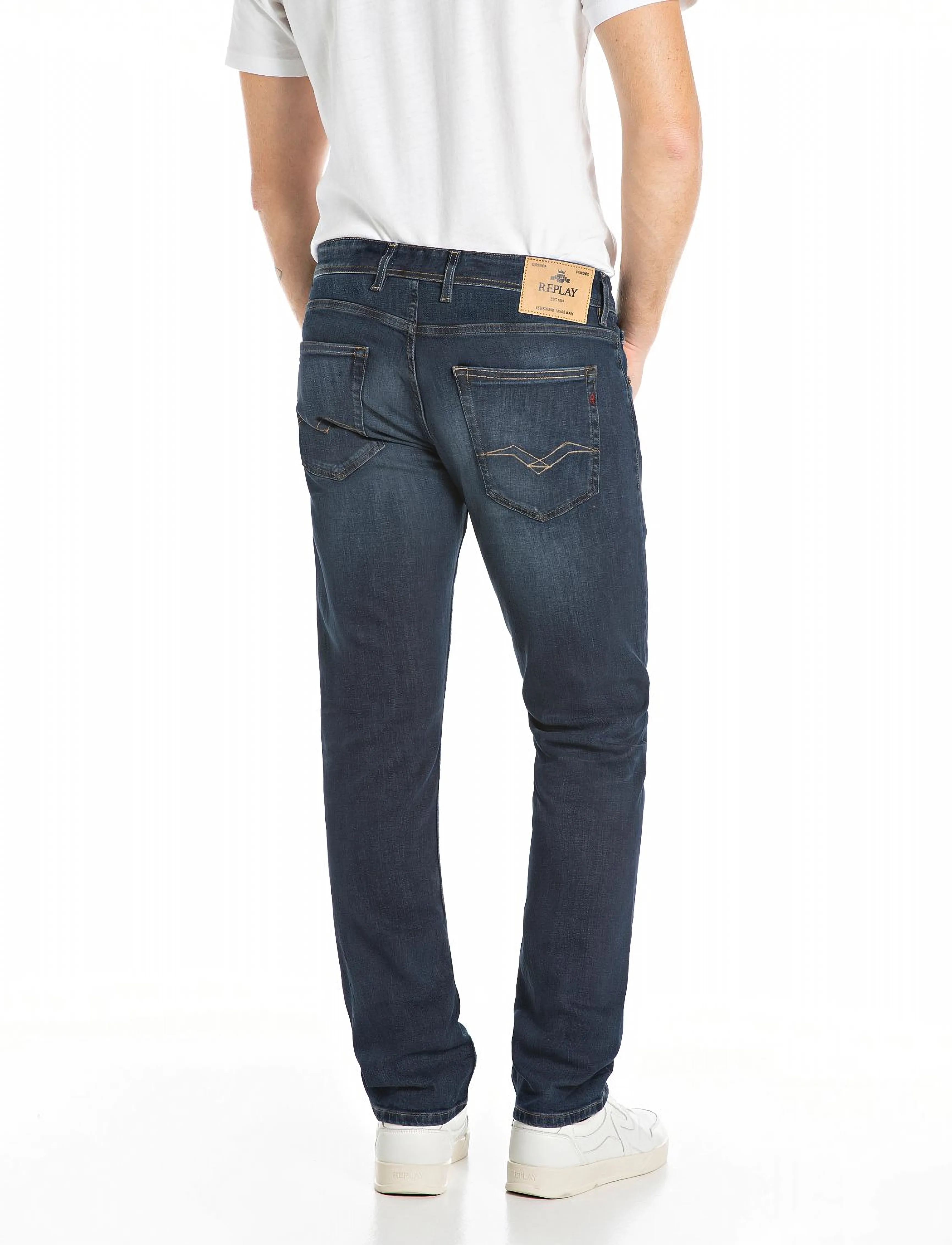 Replay - GROVER Trousers STRAIGHT 99 Denim - regular jeans - blue - 3