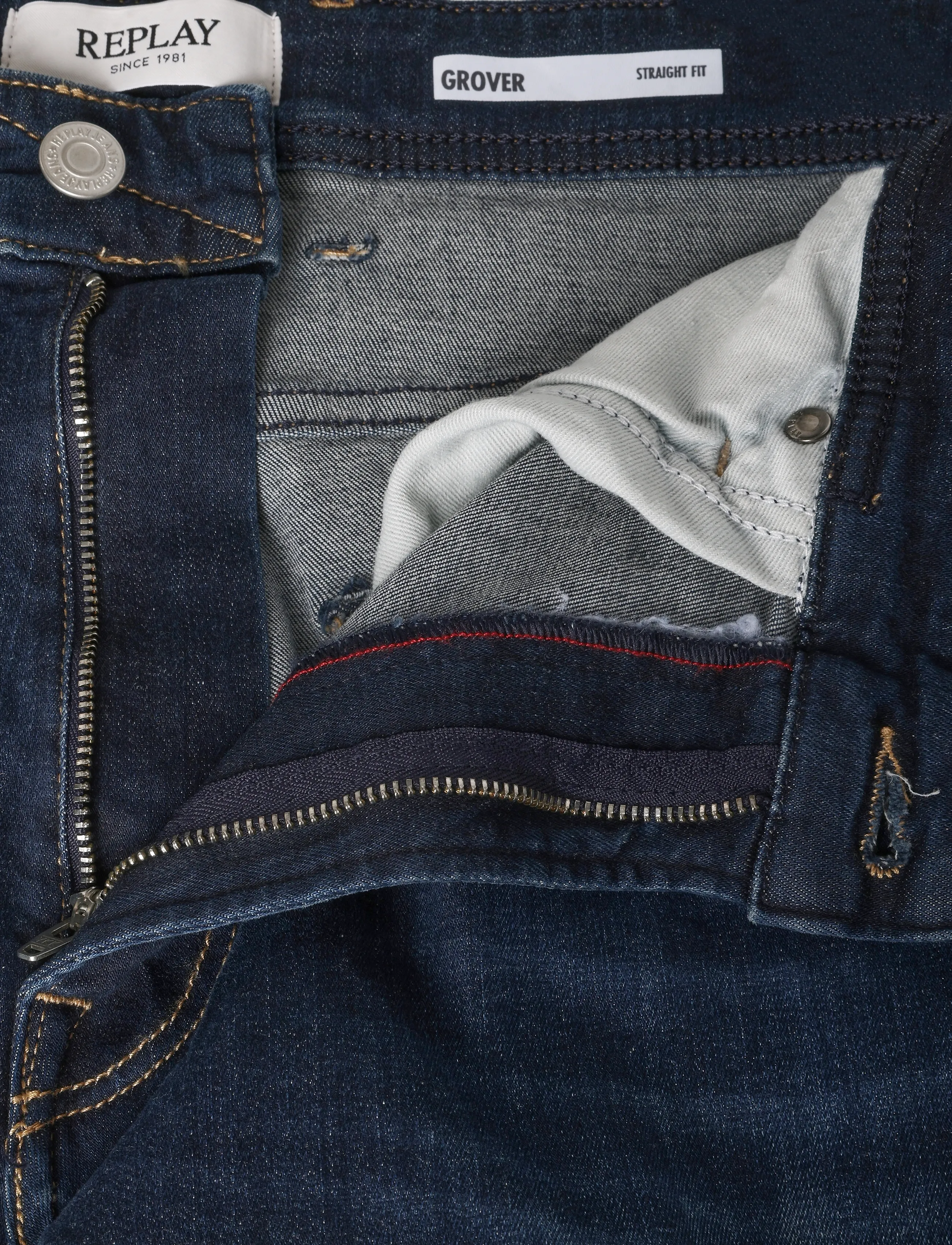 Replay - GROVER Trousers STRAIGHT 99 Denim - regular jeans - blue - 5