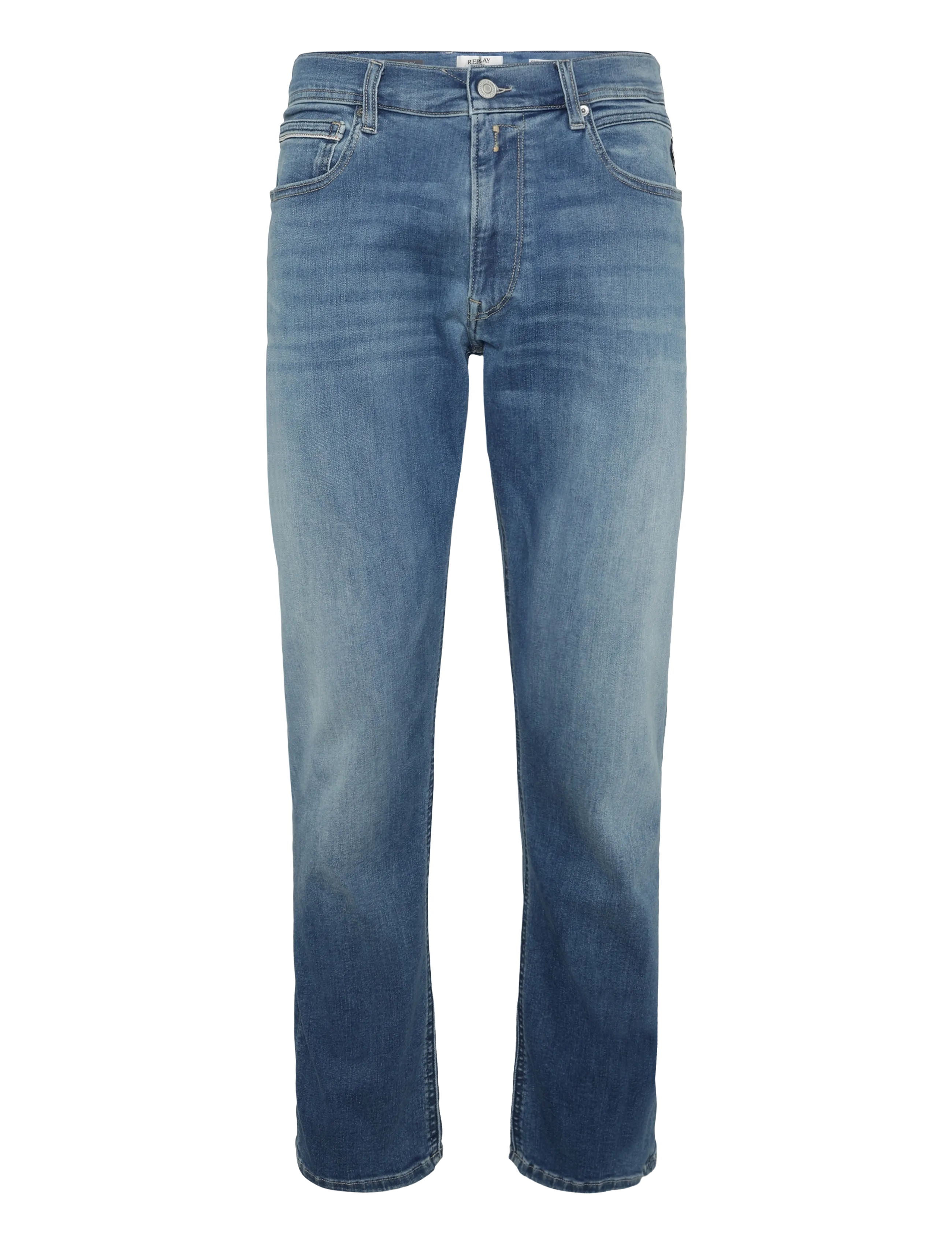 Replay GROVER Trousers STRAIGHT HYPERFLEX ORIGINAL - Jeans - MEDIUM BLUE / blue