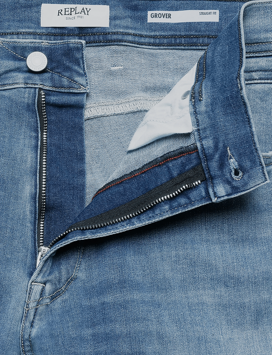 Replay - GROVER Trousers STRAIGHT HYPERFLEX ORIGINAL - klassikalised teksad - medium blue - 5