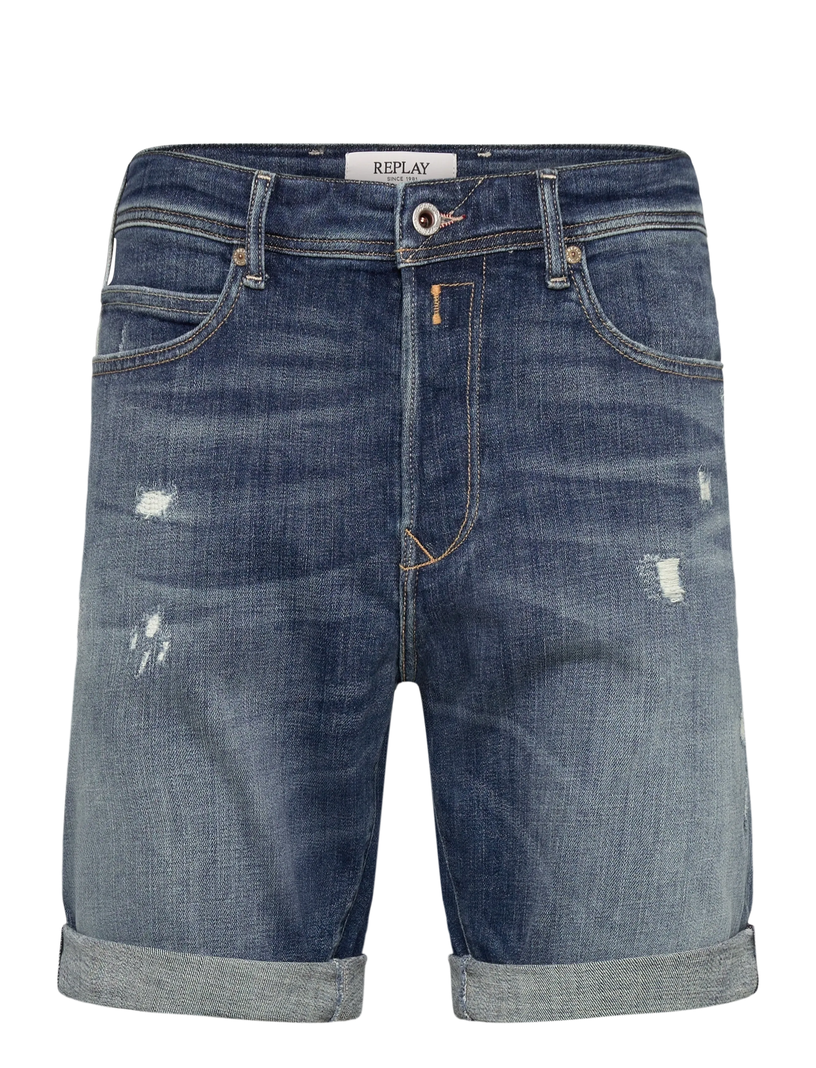 Replay RBJ.981 SHORT Shorts TAPERED AGED - Streetstyle - MEDIUM BLUE / blue