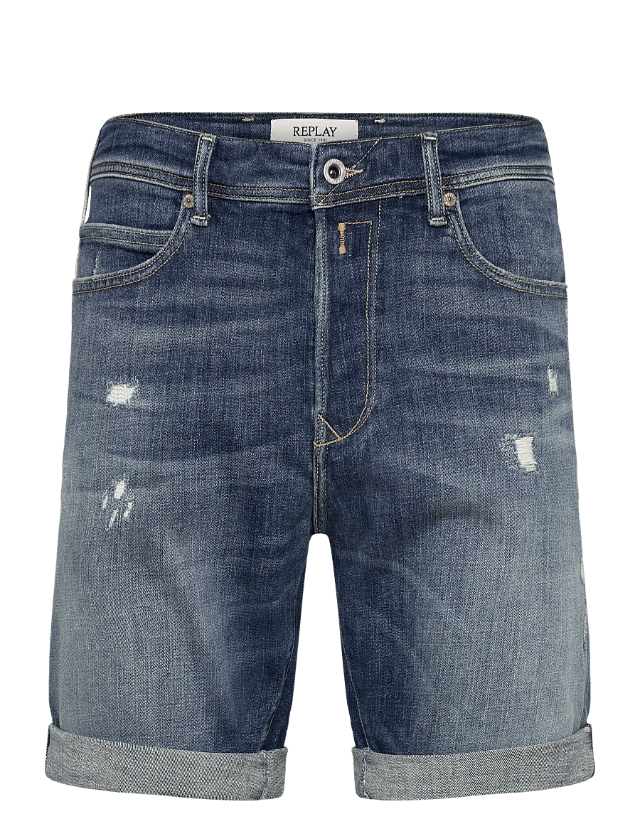 Replay - RBJ.981 SHORT Shorts TAPERED AGED - jeans shorts - medium blue - 1