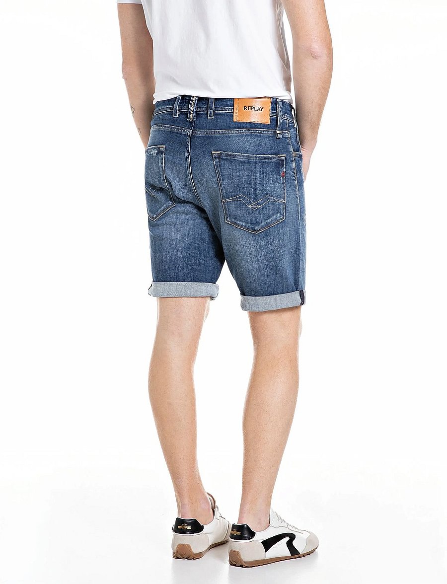 Replay - RBJ.981 SHORT Shorts TAPERED AGED - jeans shorts - medium blue - 3