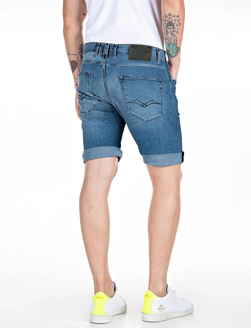 Replay - RBJ.981 SHORT Shorts TAPERED C-Stretch - jorts - blue - 3