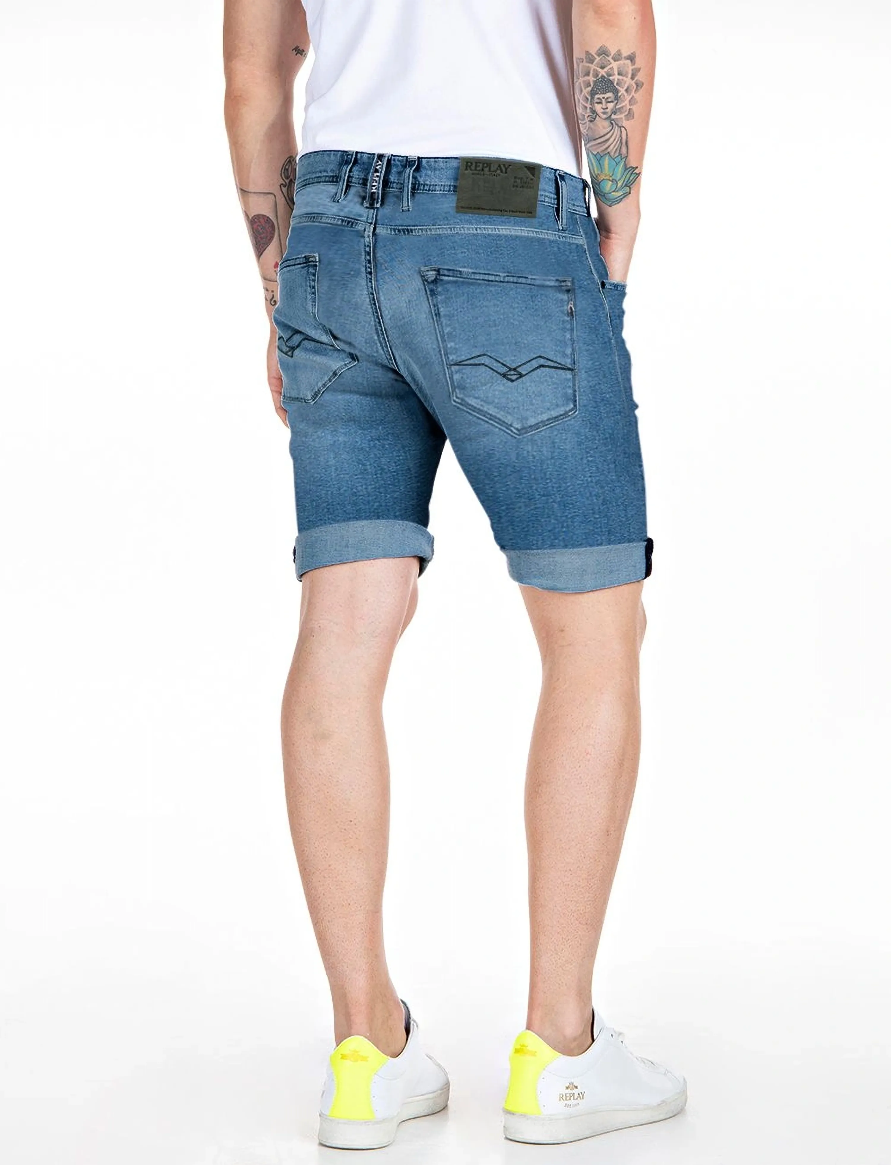 Replay - RBJ.981 SHORT Shorts TAPERED C-Stretch - jeans shorts - blue - 3