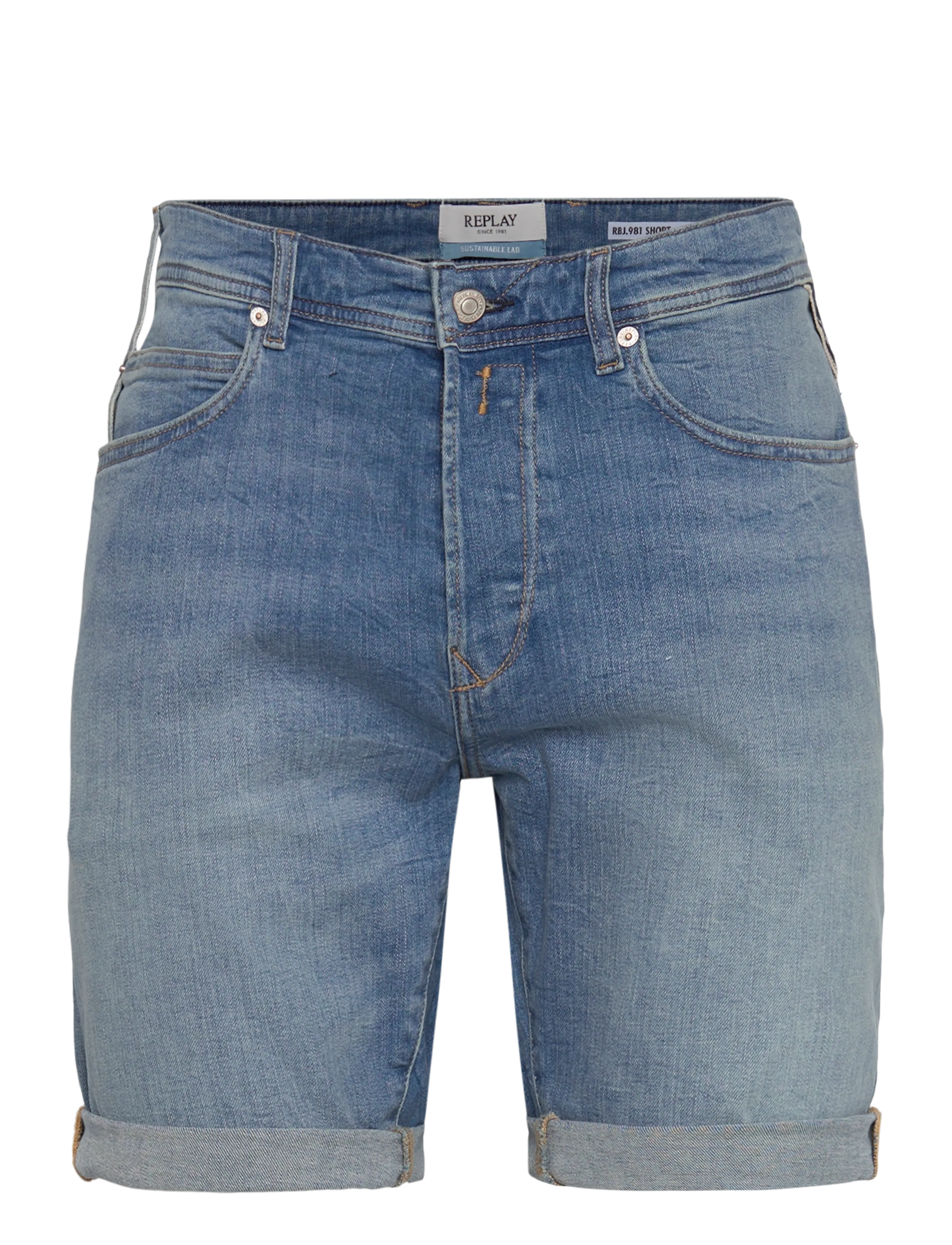 REPLAY Rbj.981 Kurz Shorts Tapered 573 Eco Plus Blau - 31 - Herren