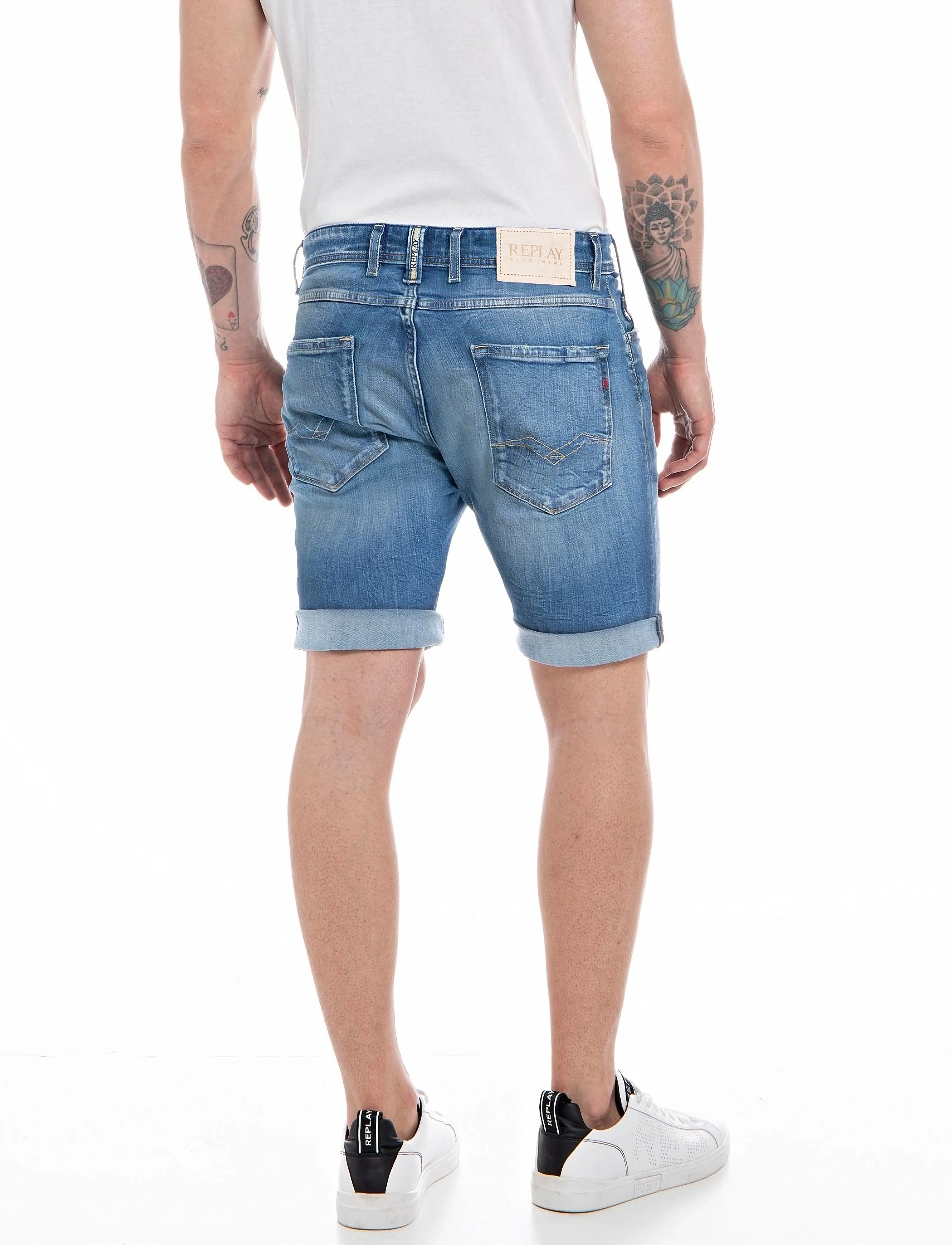Replay - RBJ.981 SHORT Shorts TAPERED 573 ECO PLUS - lühikesed teksapüksid - medium blue - 3