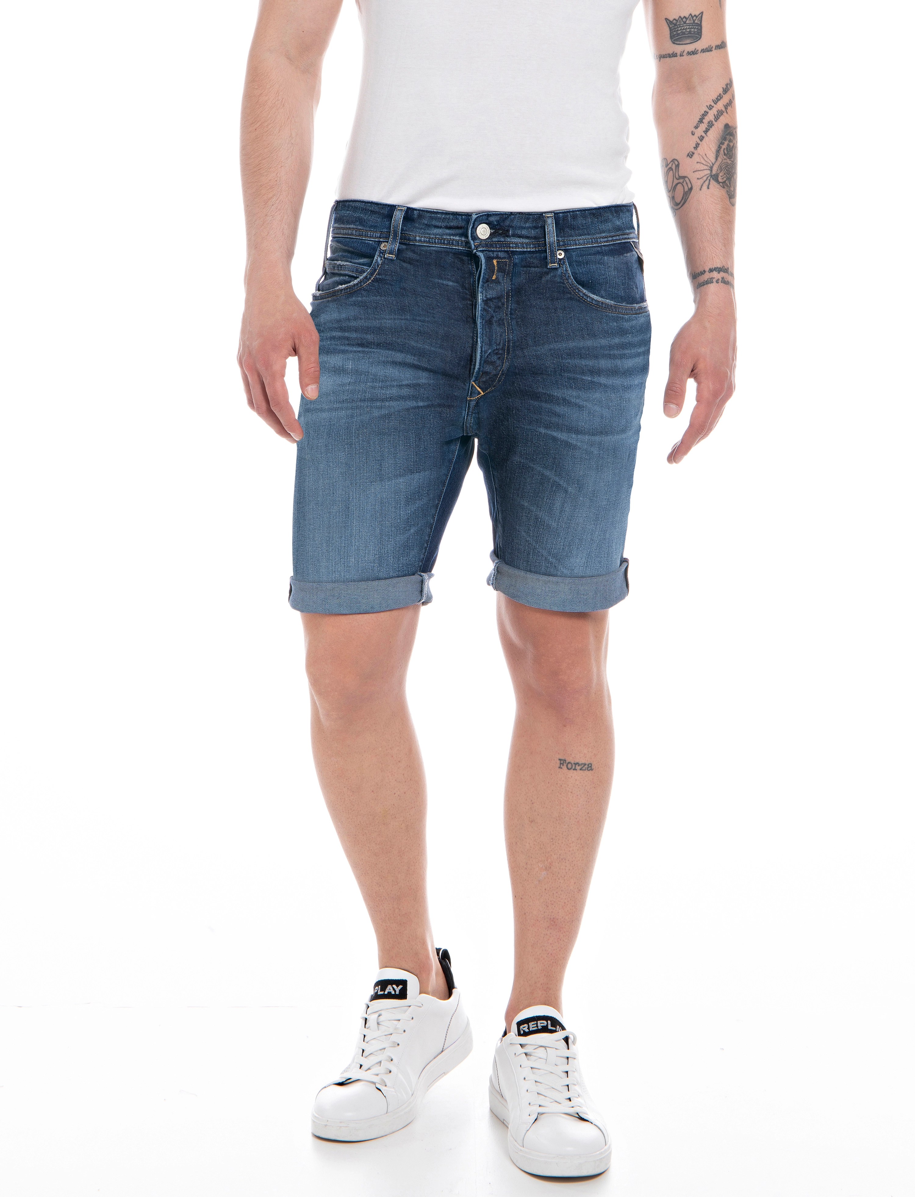 Replay - RBJ.981 SHORT Shorts TAPERED 573 ONLINE - blue - 5
