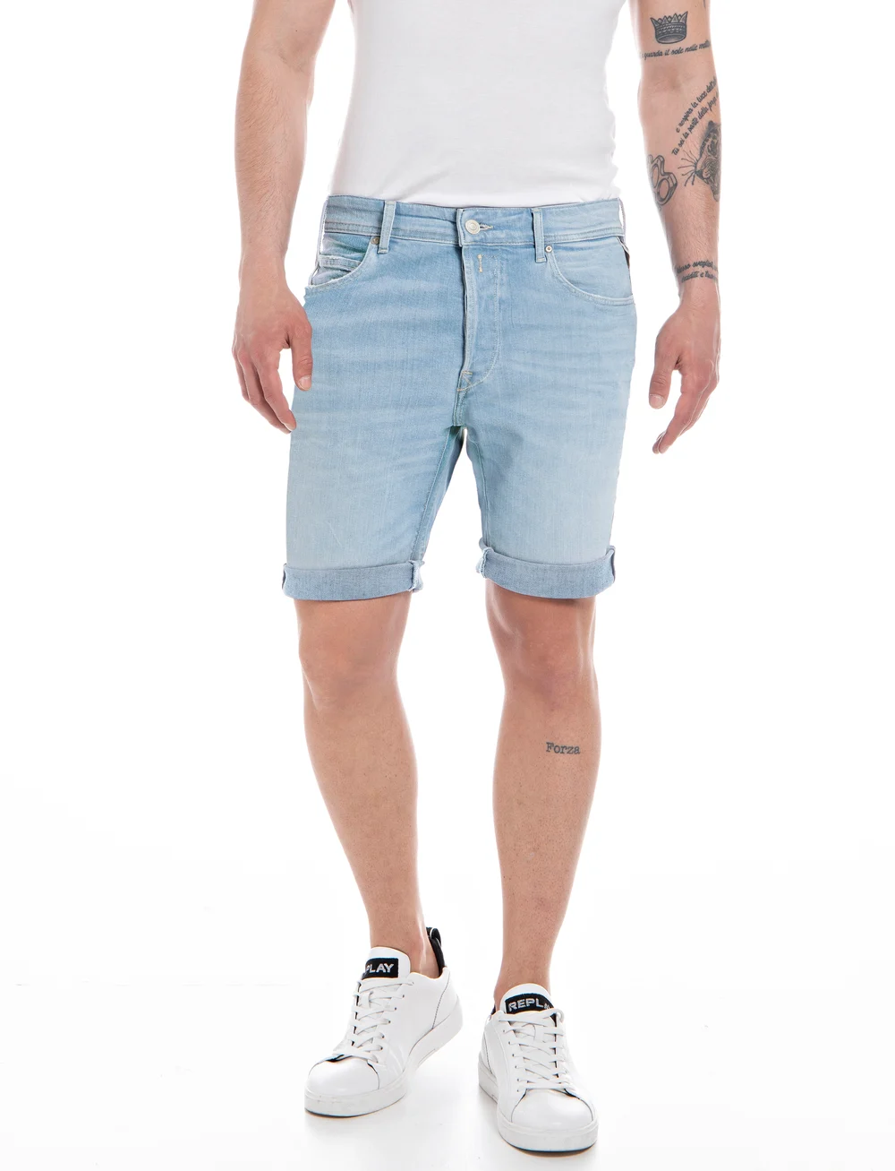 Replay denim shorts mens shop