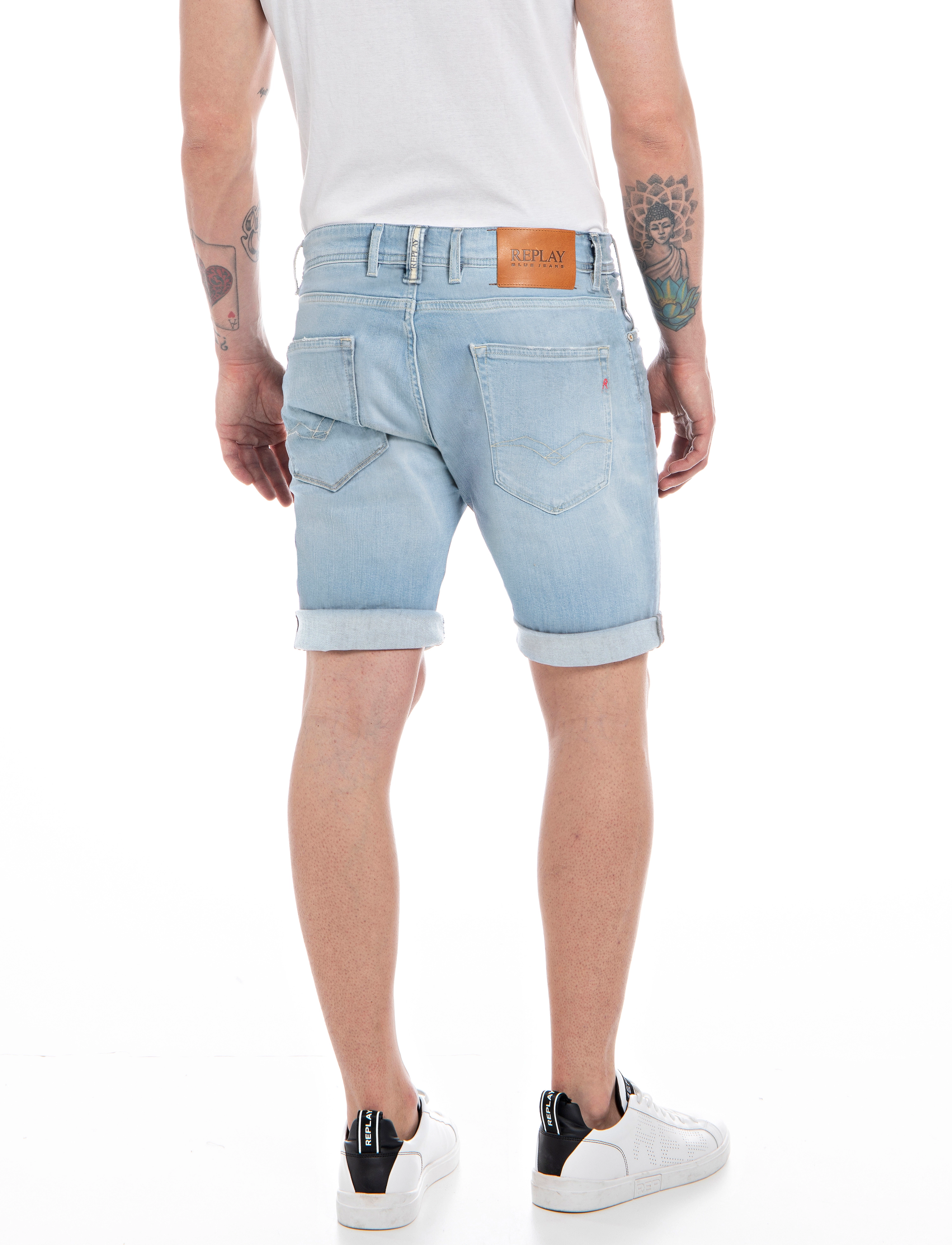 Replay - RBJ.981 SHORT Shorts TAPERED 573 ONLINE - blue - 3