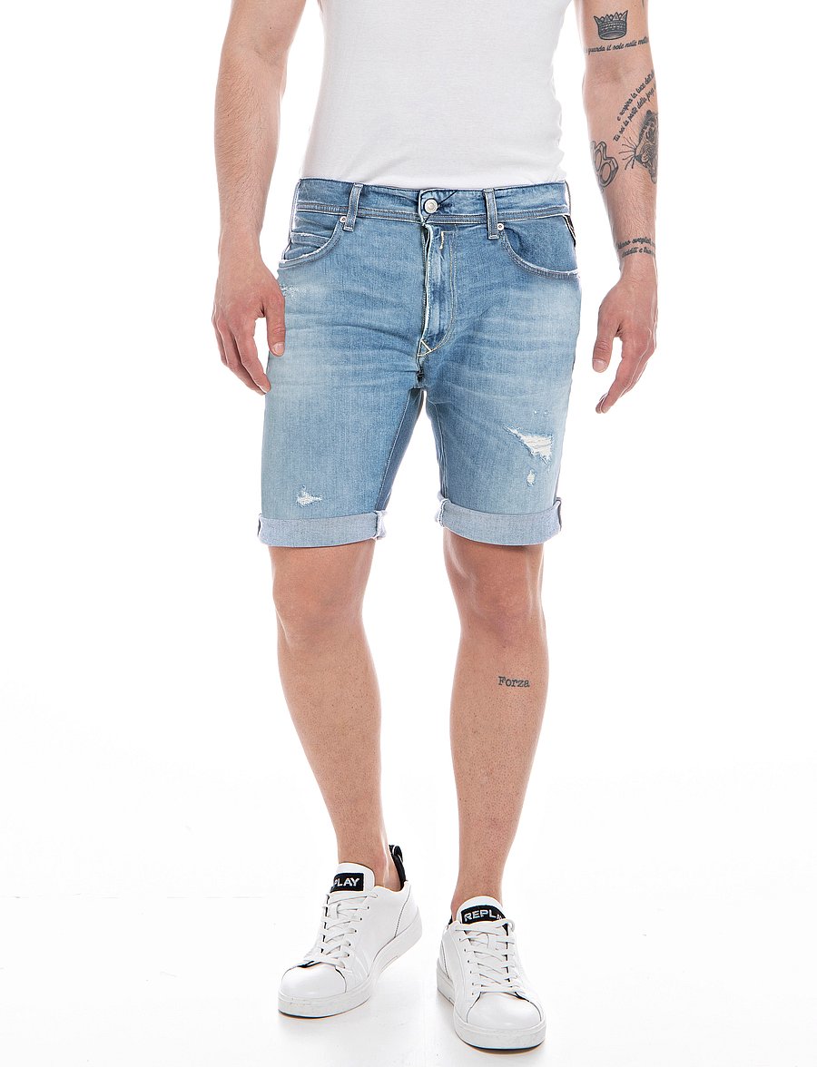 Replay - RBJ.981 SHORT Shorts TAPERED 573 ONLINE - blue - 0