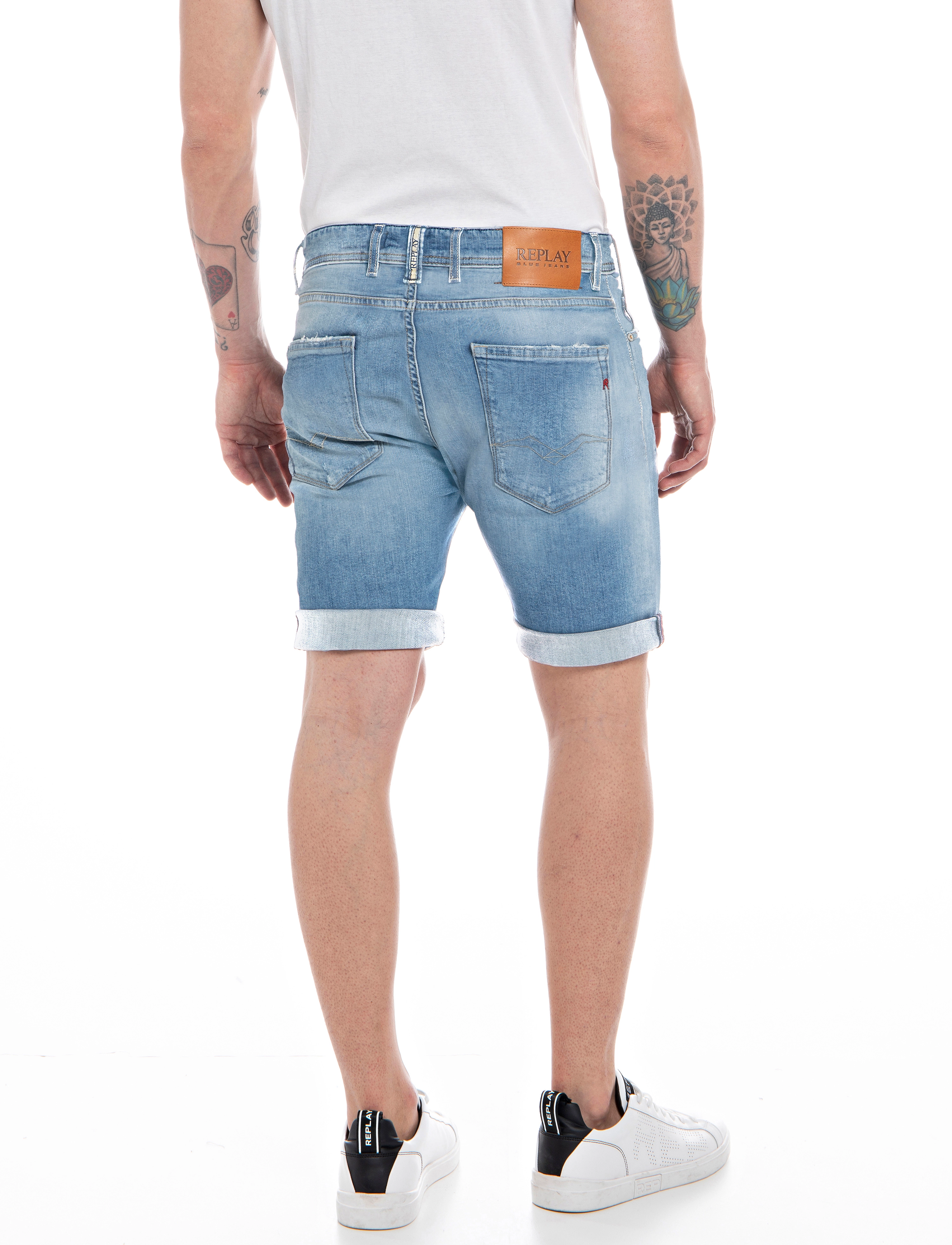 Replay - RBJ.981 SHORT Shorts TAPERED 573 ONLINE - blue - 3