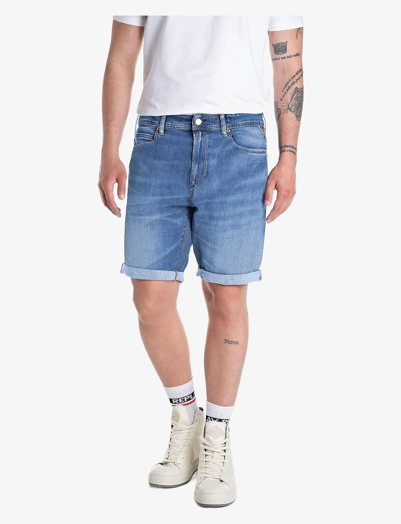 Replay - RBJ.981 SHORT Shorts TAPERED 573 ECO PLUS - jorts - blue - 0