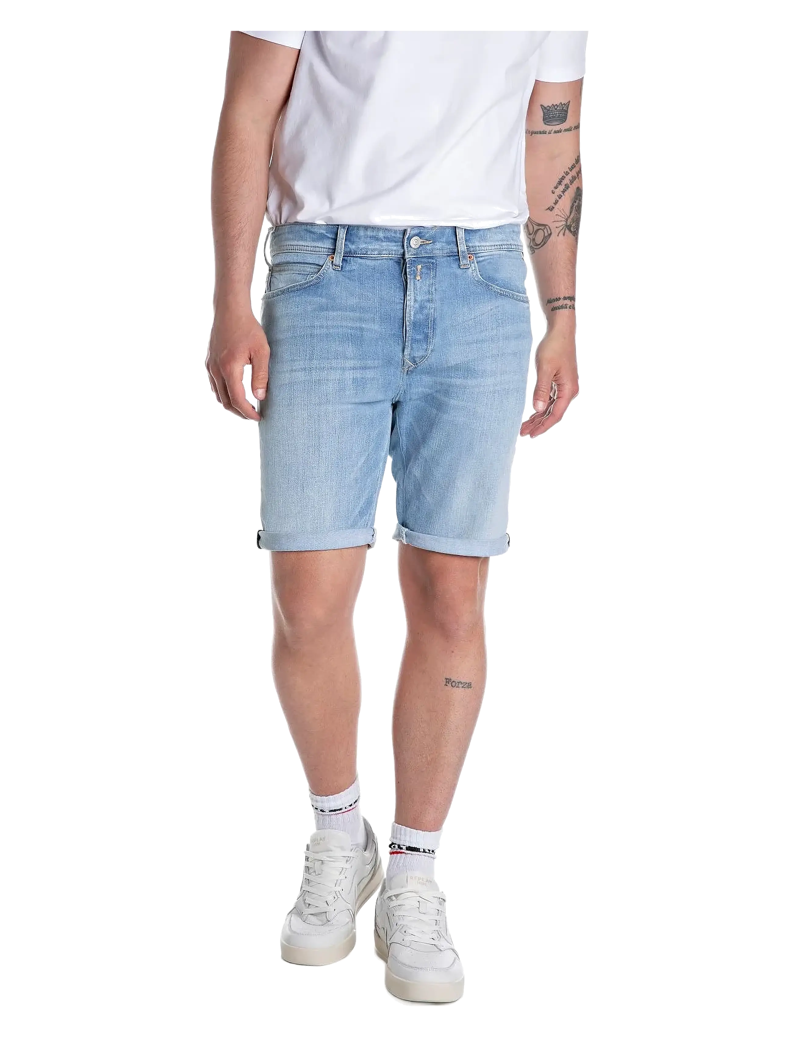 Replay Rbj.981 Short Shorts Tapered 573 Eco Plus, 38, Blue, Shorts > Denim, Herre