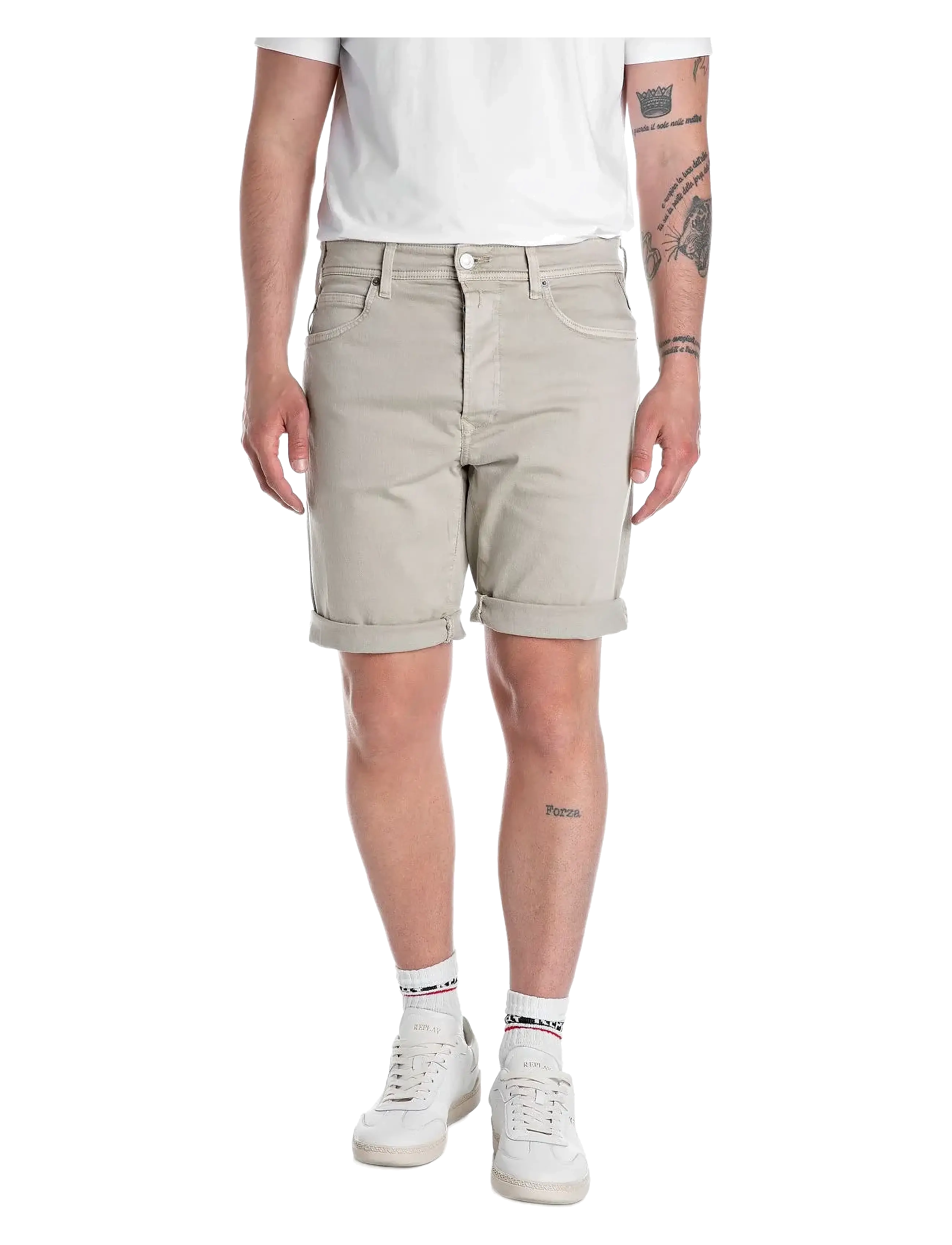 REPLAY Rbj.981 Kurz Shorts Tapered Beige - 32 - Herren