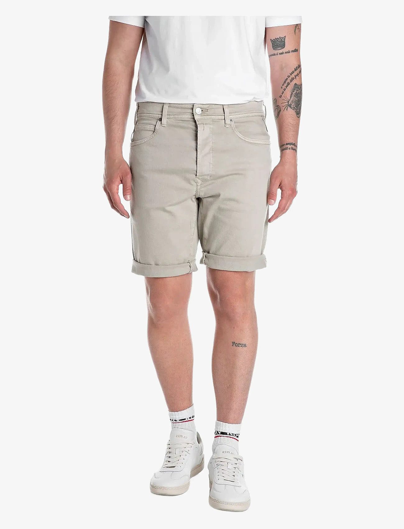 Replay - RBJ.981 SHORT Shorts TAPERED - jorts - beige - 0