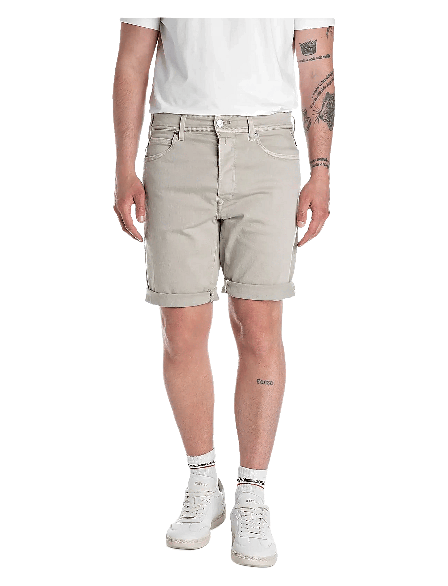 Replay - RBJ.981 SHORT Shorts TAPERED - lühikesed teksapüksid - beige - 0