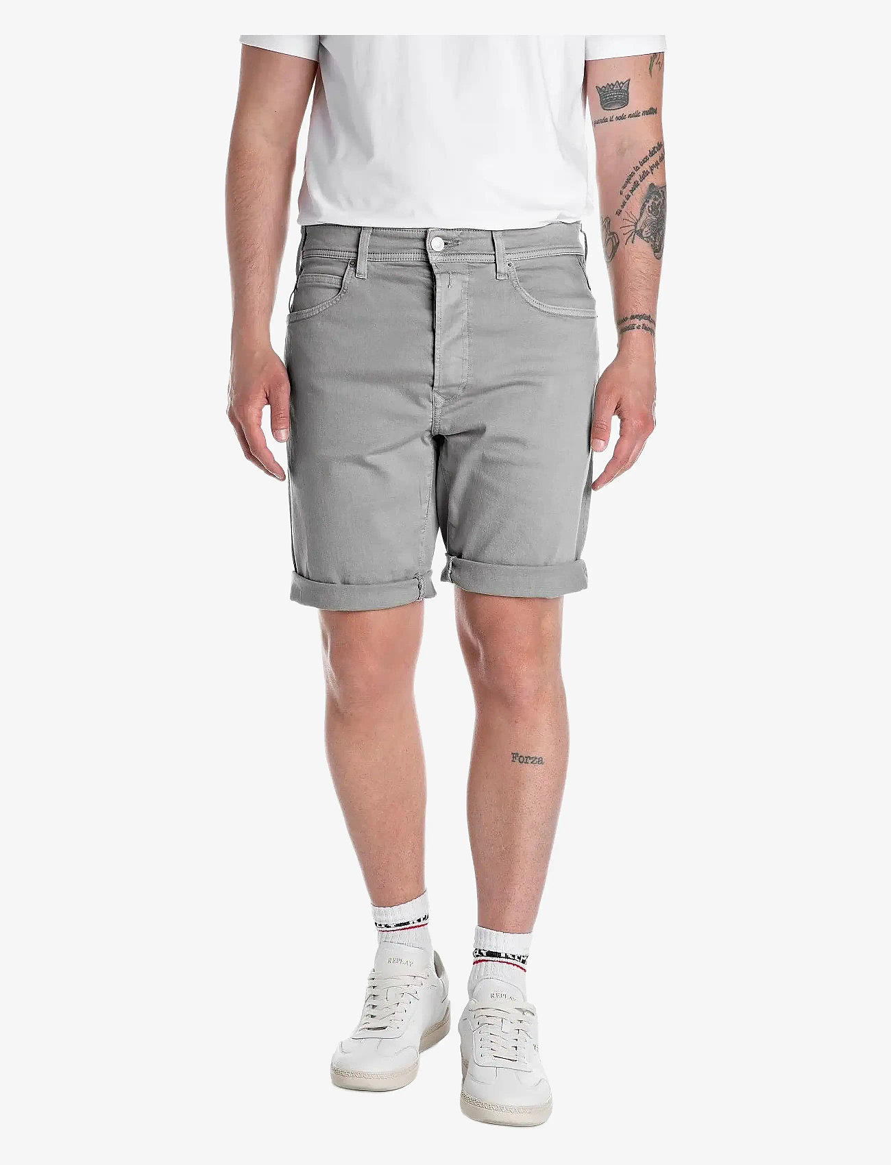 Replay - RBJ.981 SHORT Shorts TAPERED - jorts - grey - 0