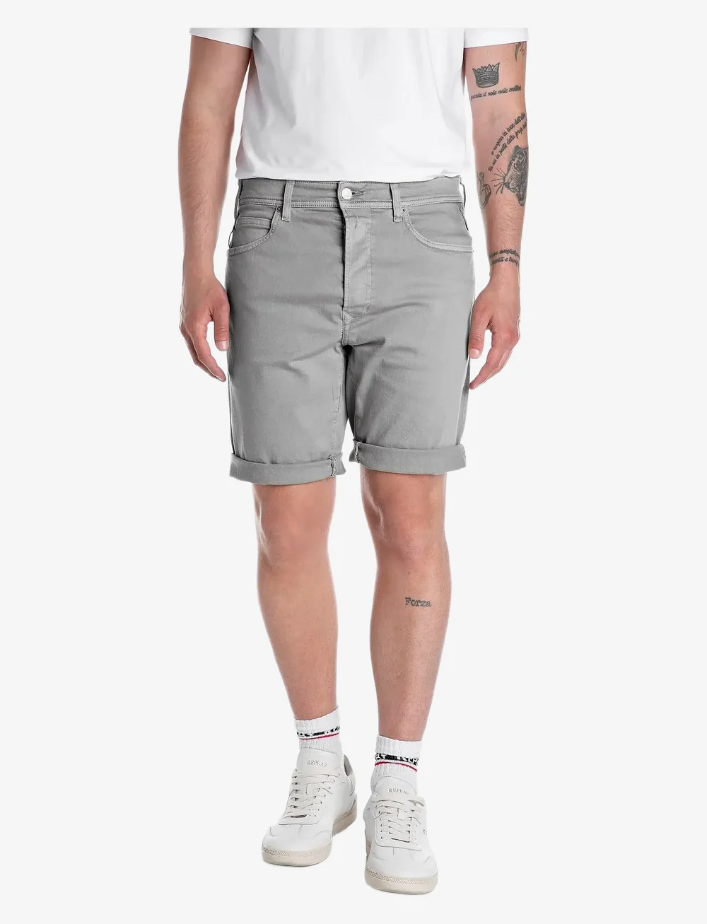 Replay - RBJ.981 SHORT Shorts TAPERED - jorts - grey - 0