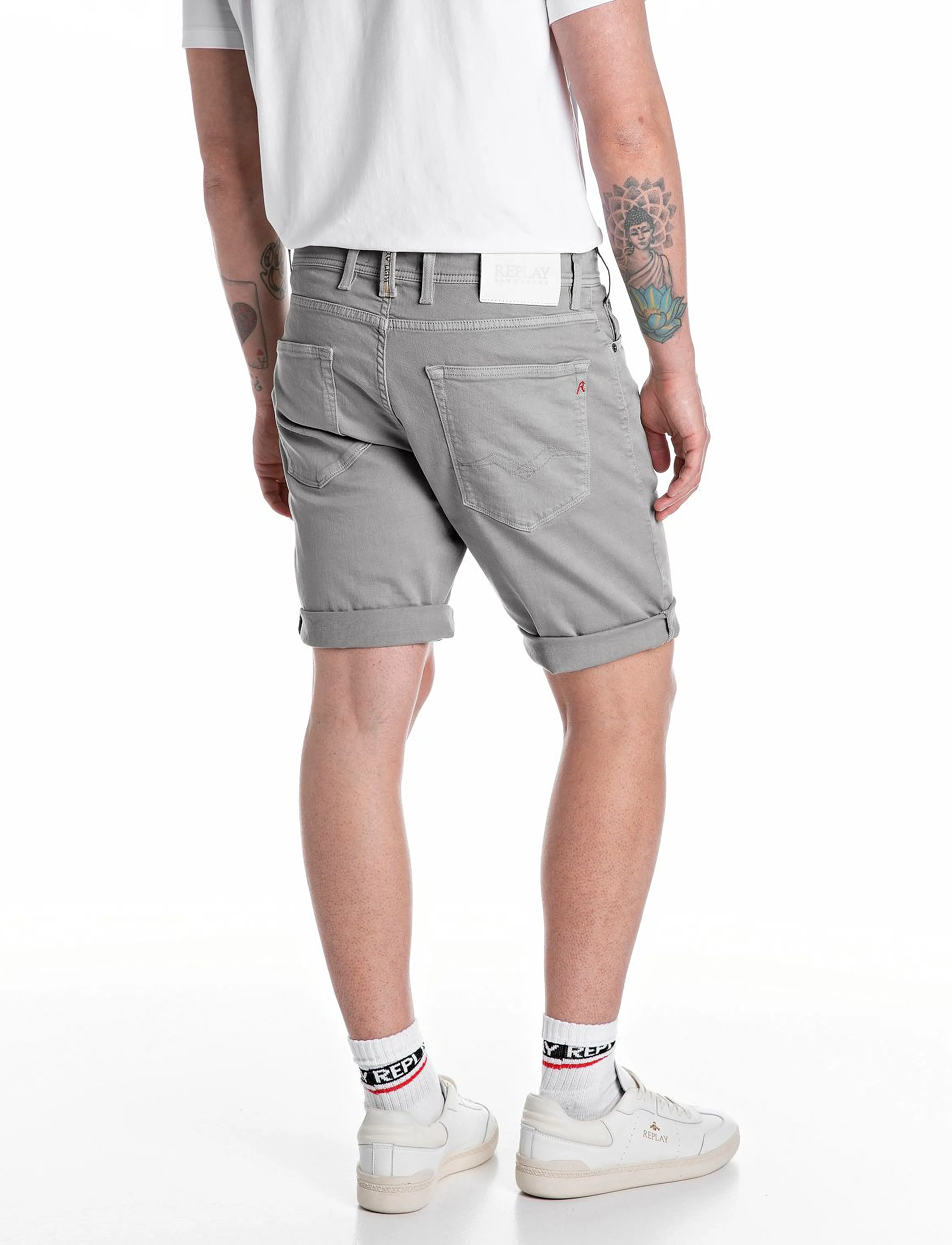 Replay - RBJ.981 SHORT Shorts TAPERED - jeans shorts - grey - 1