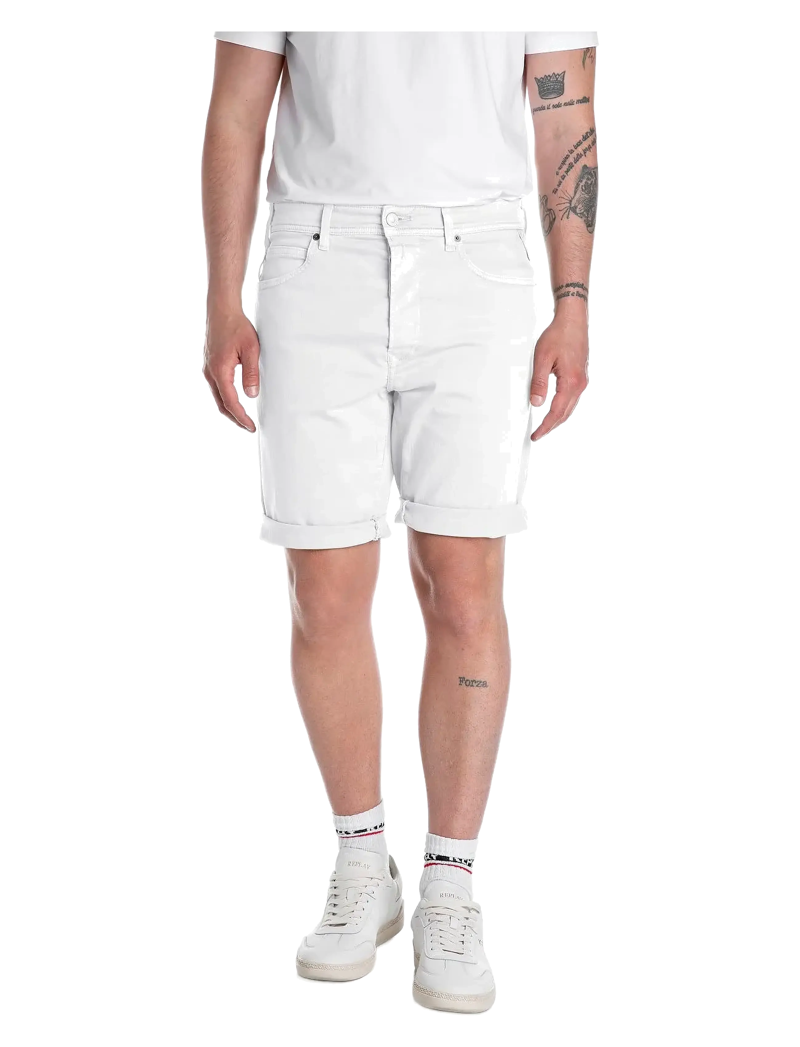 REPLAY Rbj.981 Kurz Shorts Tapered Weiß - 32 - Herren