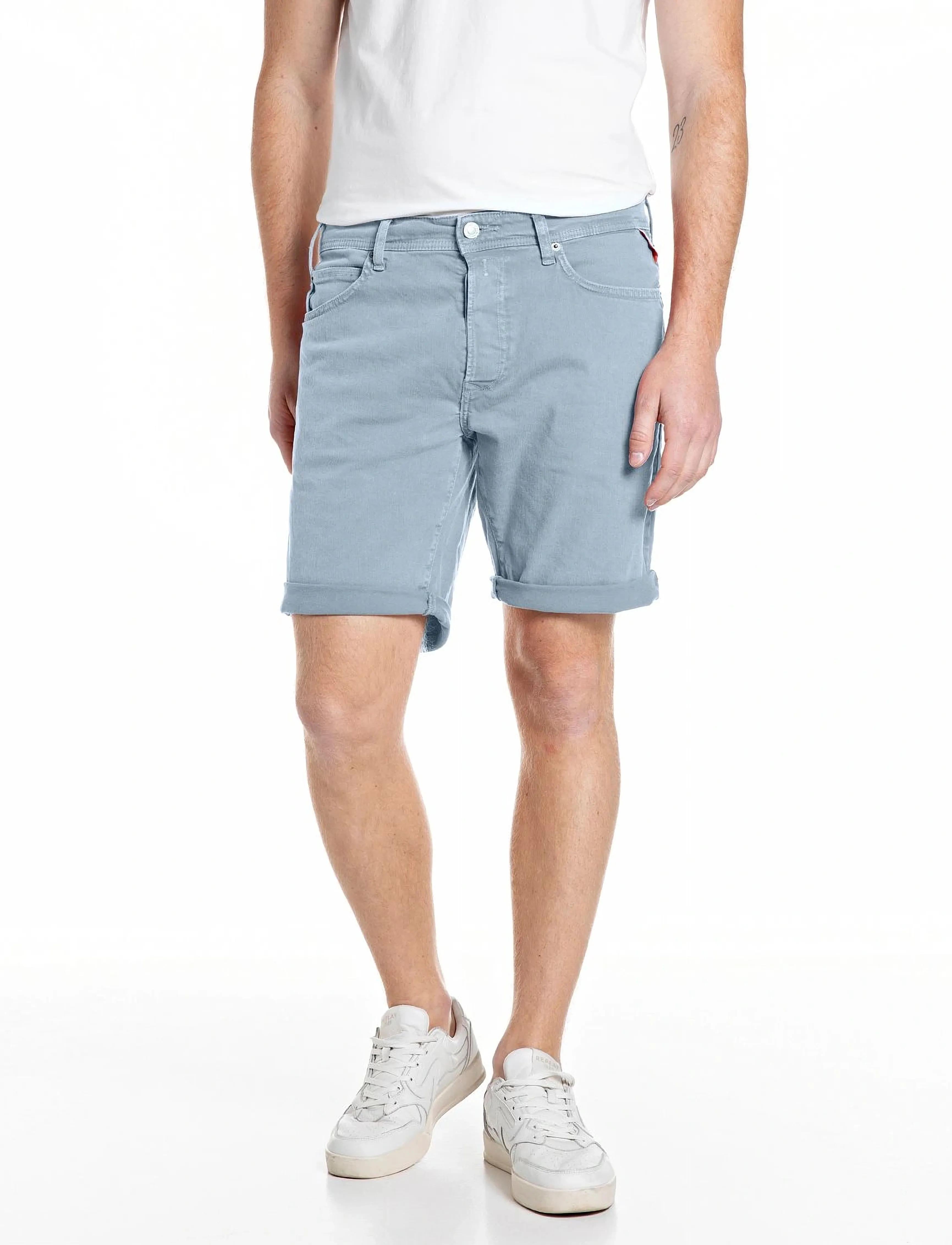 Replay Rbj.981 Short Shorts Tapered, 31, Blue, Shorts > Denim Shorts, Herre