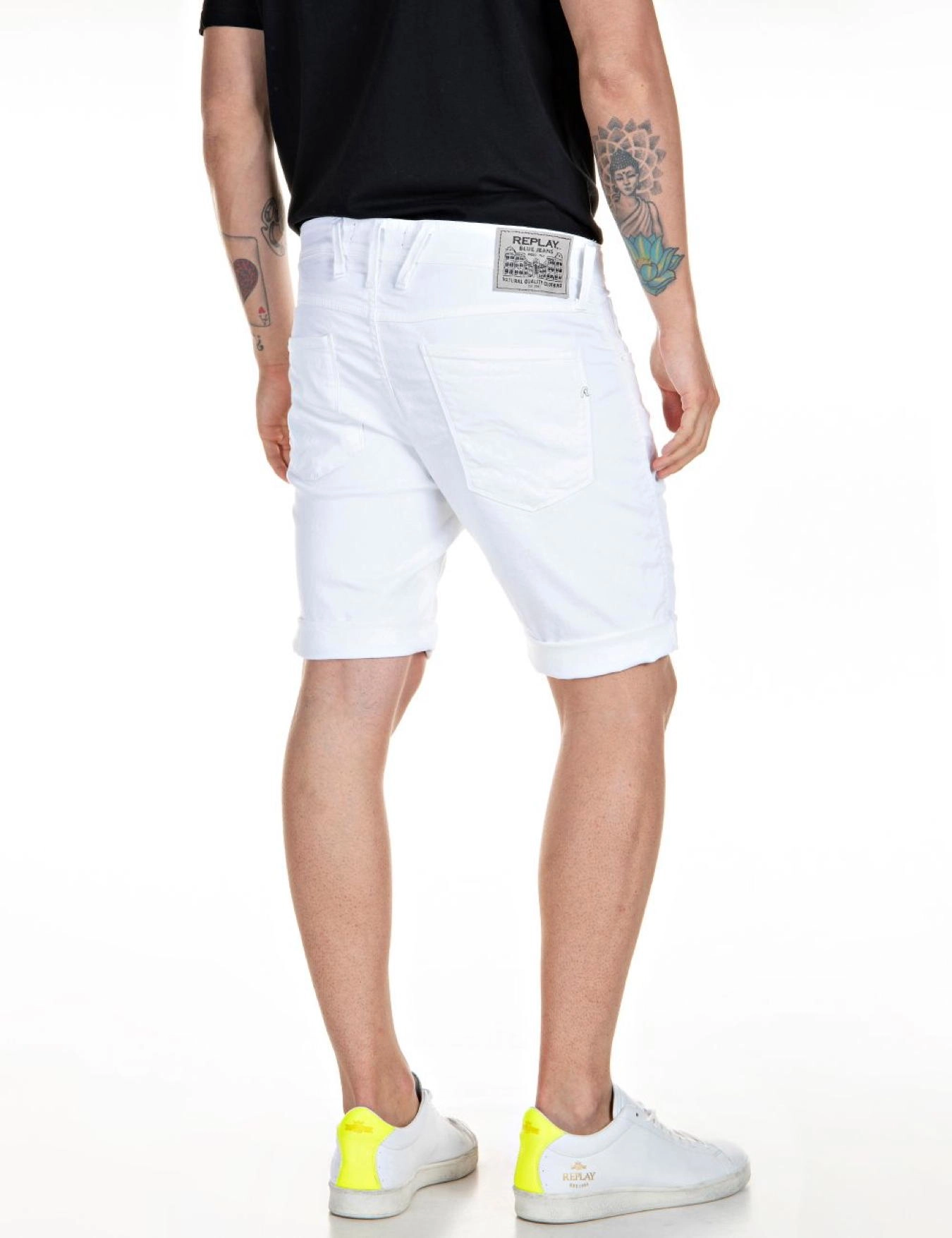 Replay - NEW ANBASS SHORT Shorts SLIM - white - 3