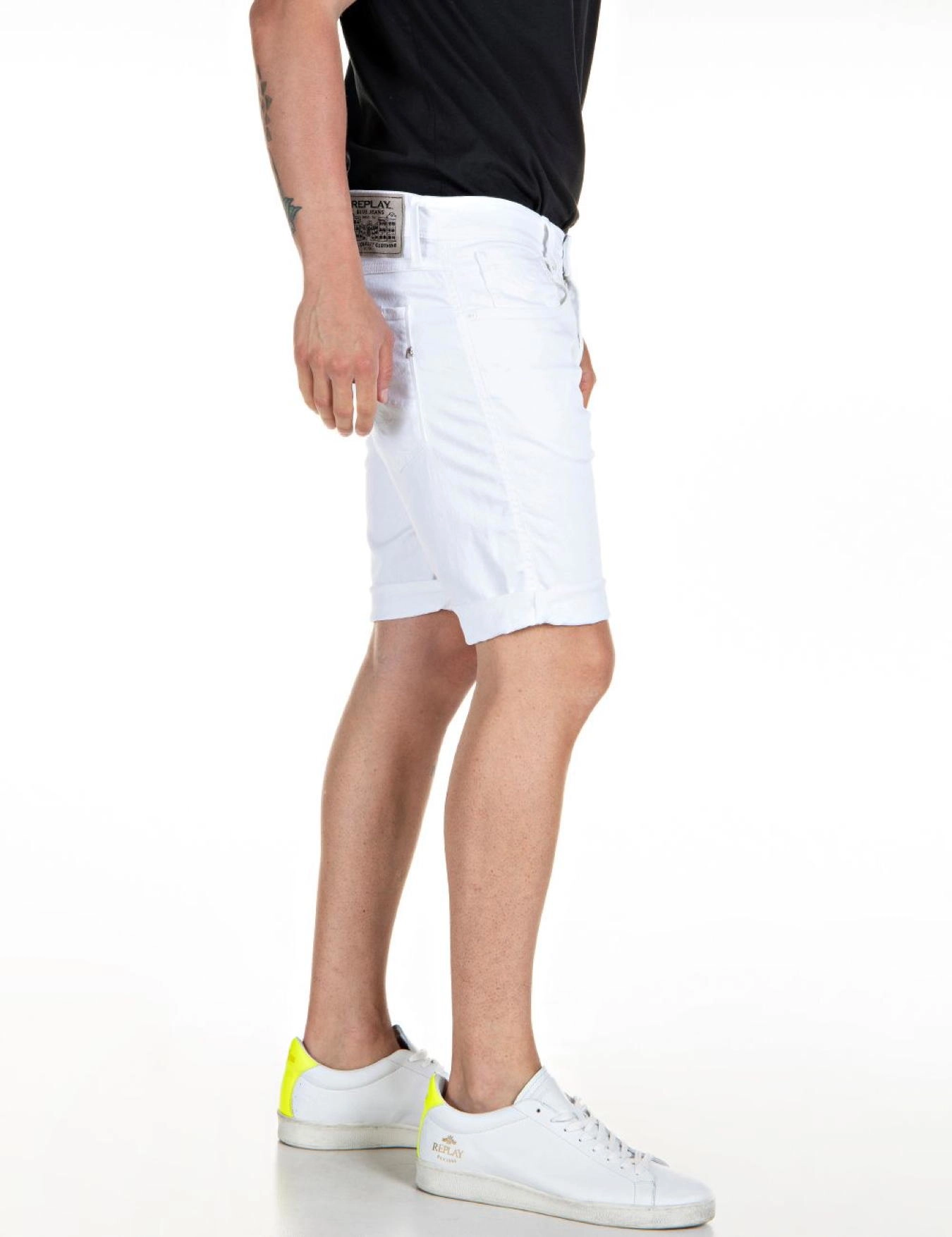 Replay - NEW ANBASS SHORT Shorts SLIM - white - 4