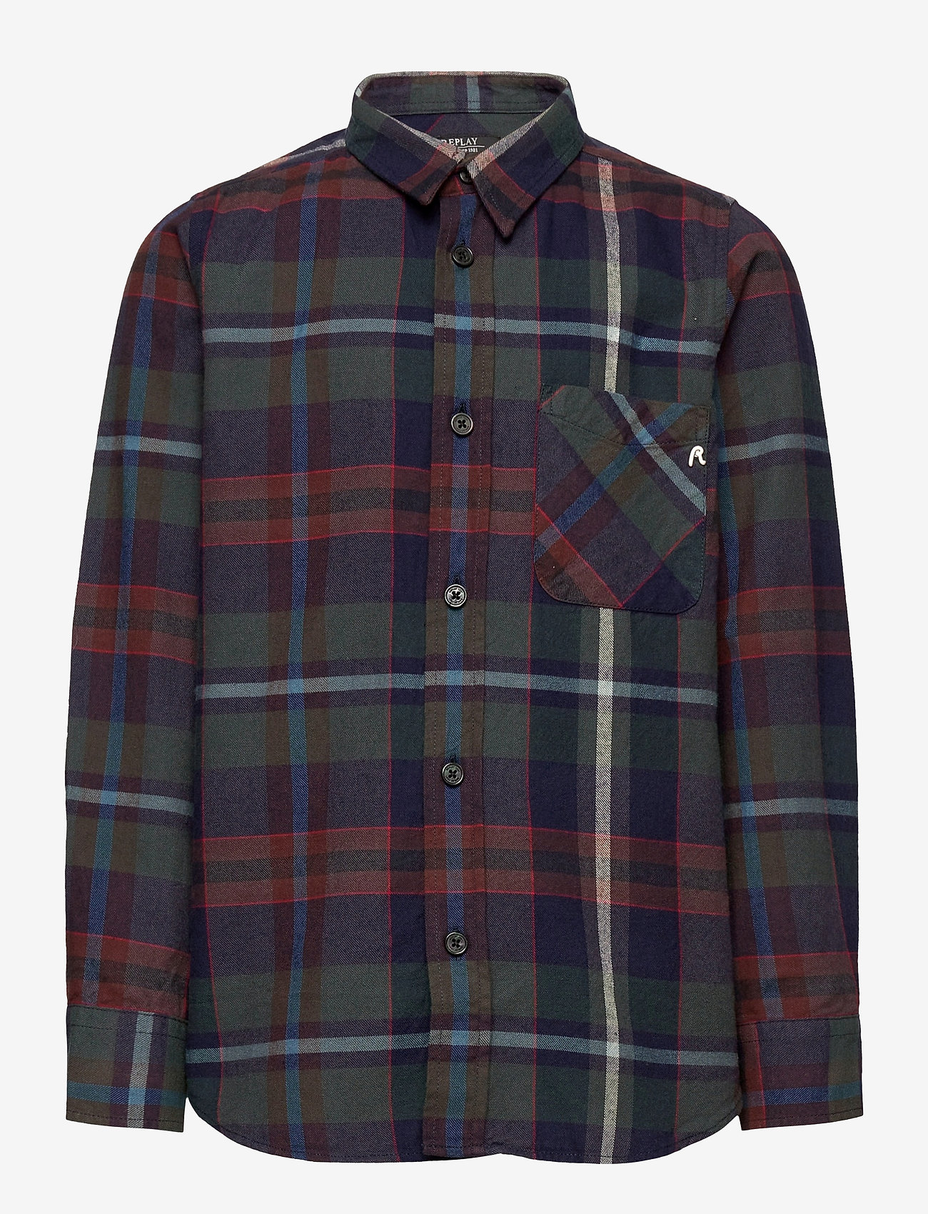 Replay - SHIRT - yarn checked blue - 0