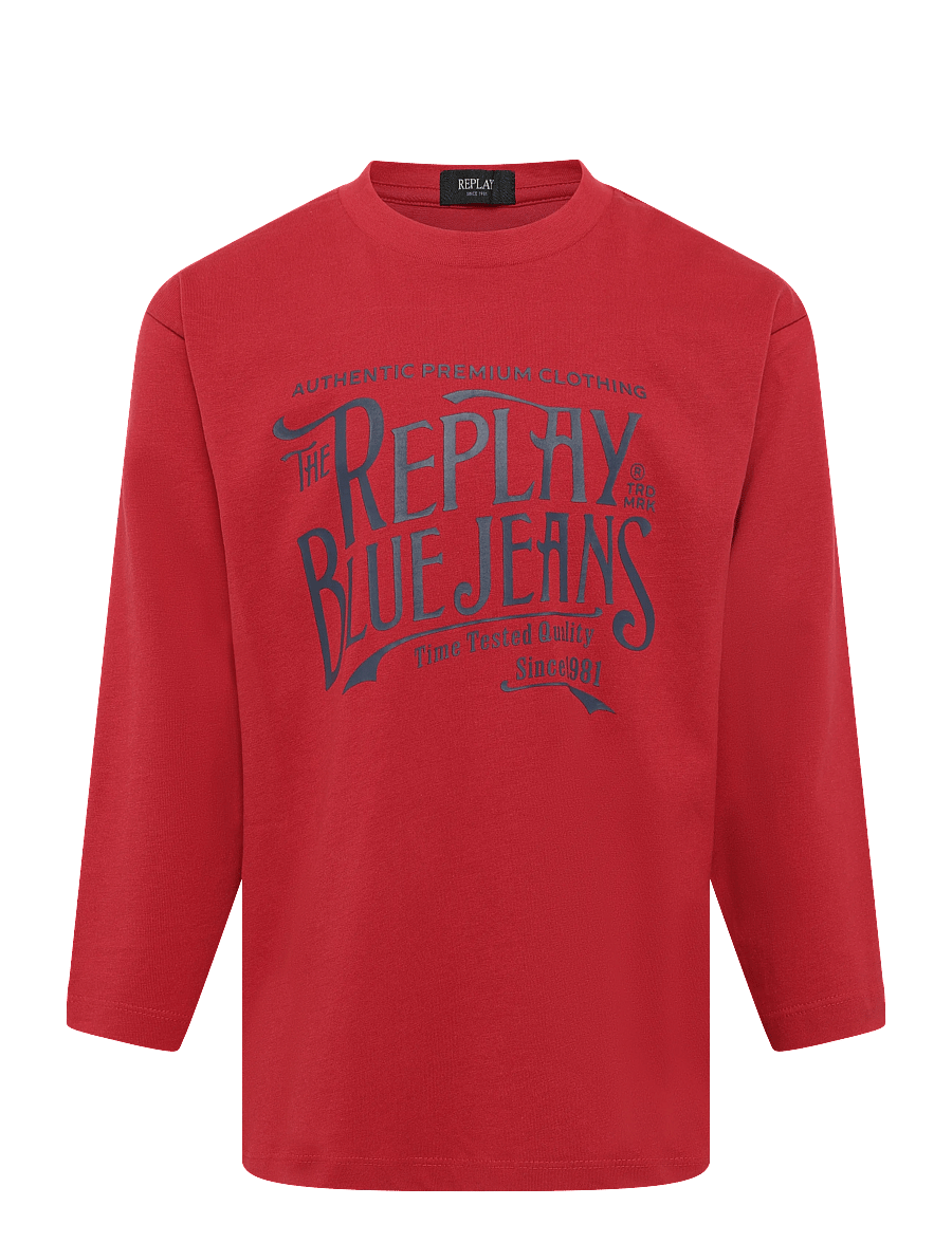 Replay - OVER JERSEY Long-sleeved T-shirt - red - 0