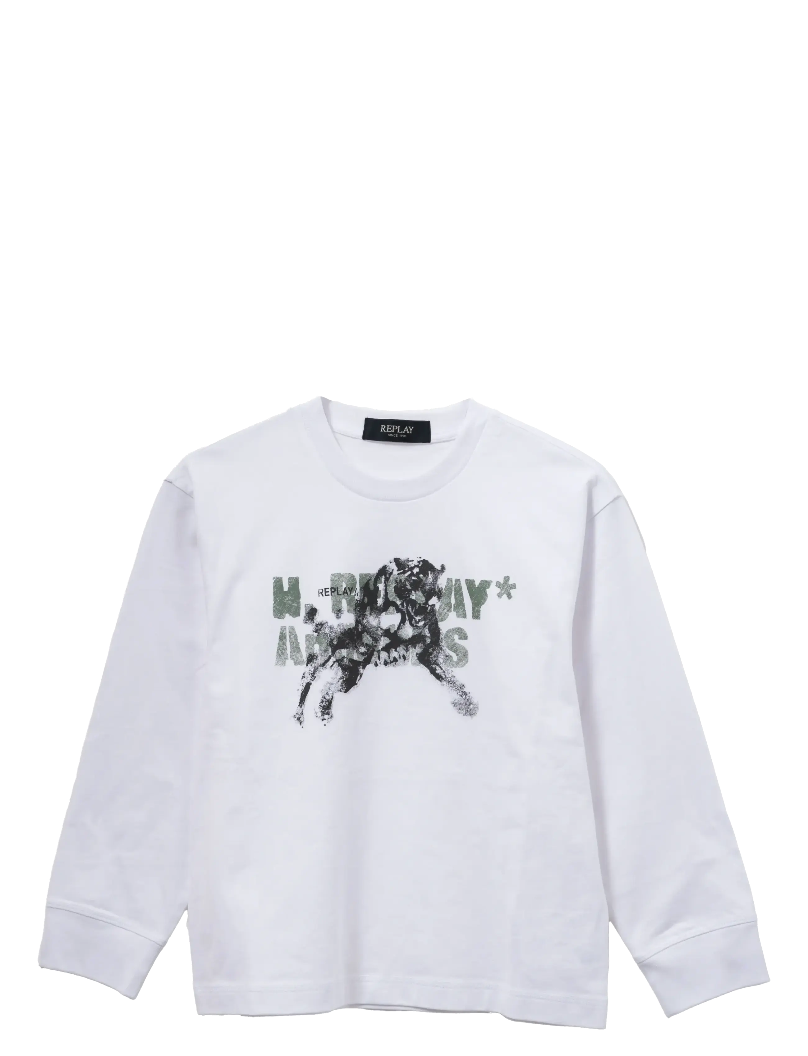 REPLAY Over Jersey Langärmelig T-Shirt Weiß - 12 A - Kinder