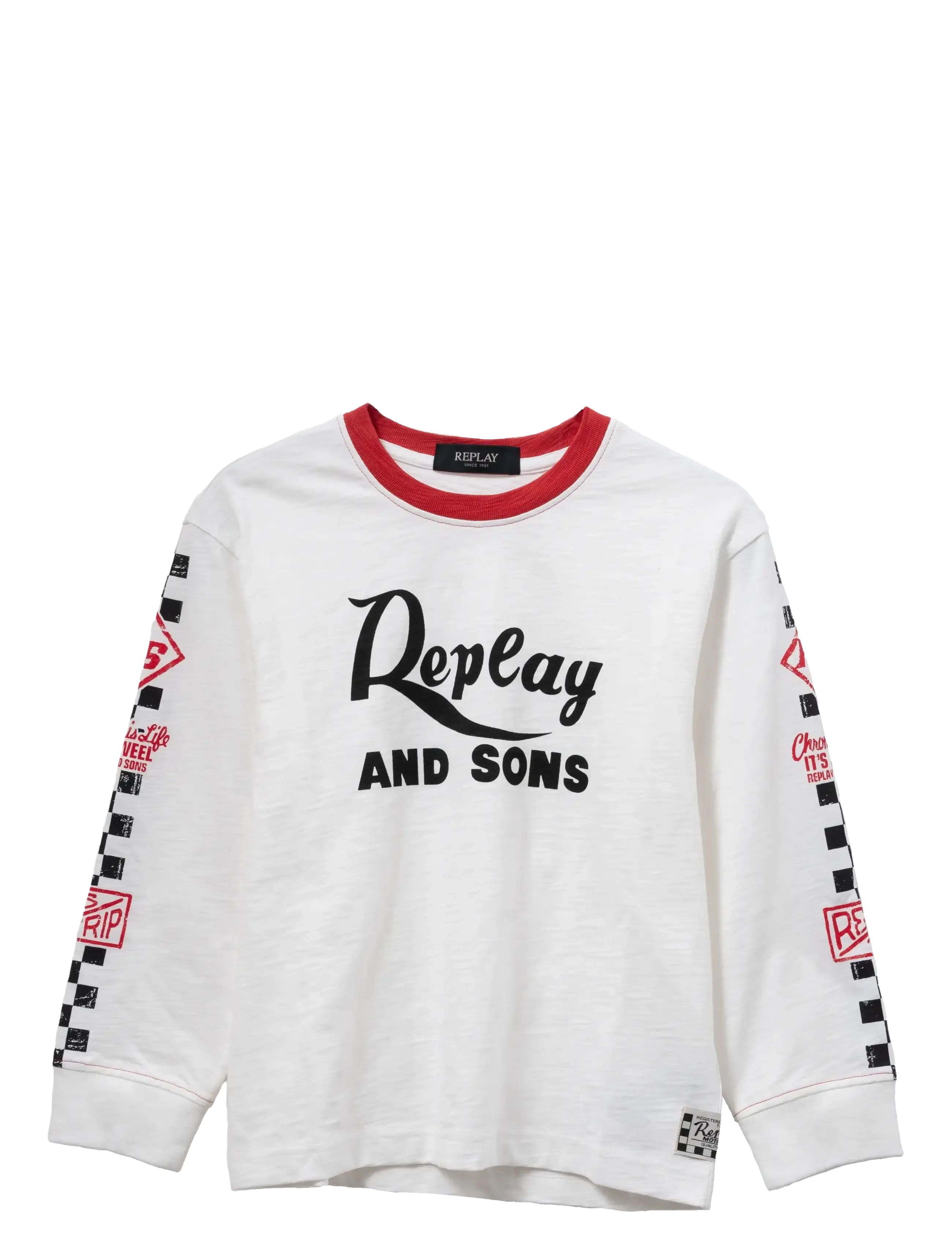 REPLAY Over Jersey Langärmelig T-Shirt Weiß - 12 A - Kinder