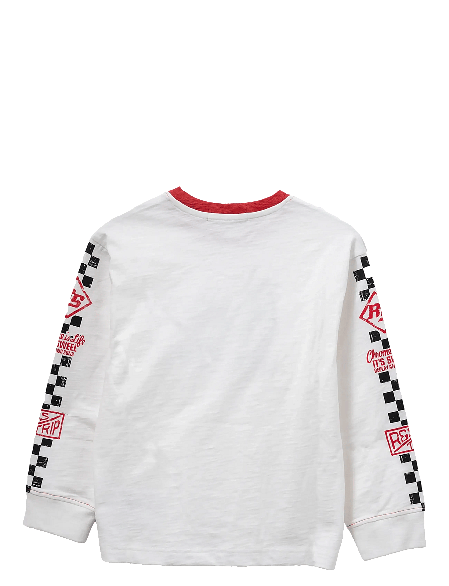 Replay - OVER JERSEY Long-sleeved T-shirt - pikkade varrukatega t-särgid - white - 1